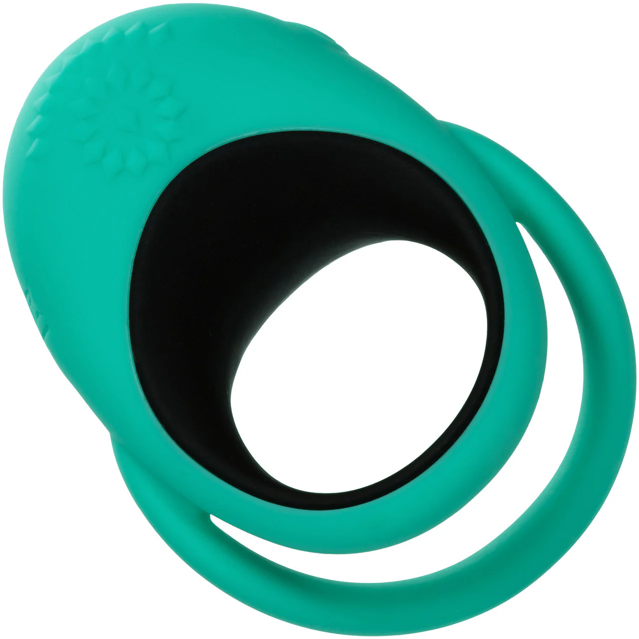Link Up Remote Alpha Silicone Rechargeable Vibrating Dual Ring Cock Ring With Remote By CalExotics - Image 8