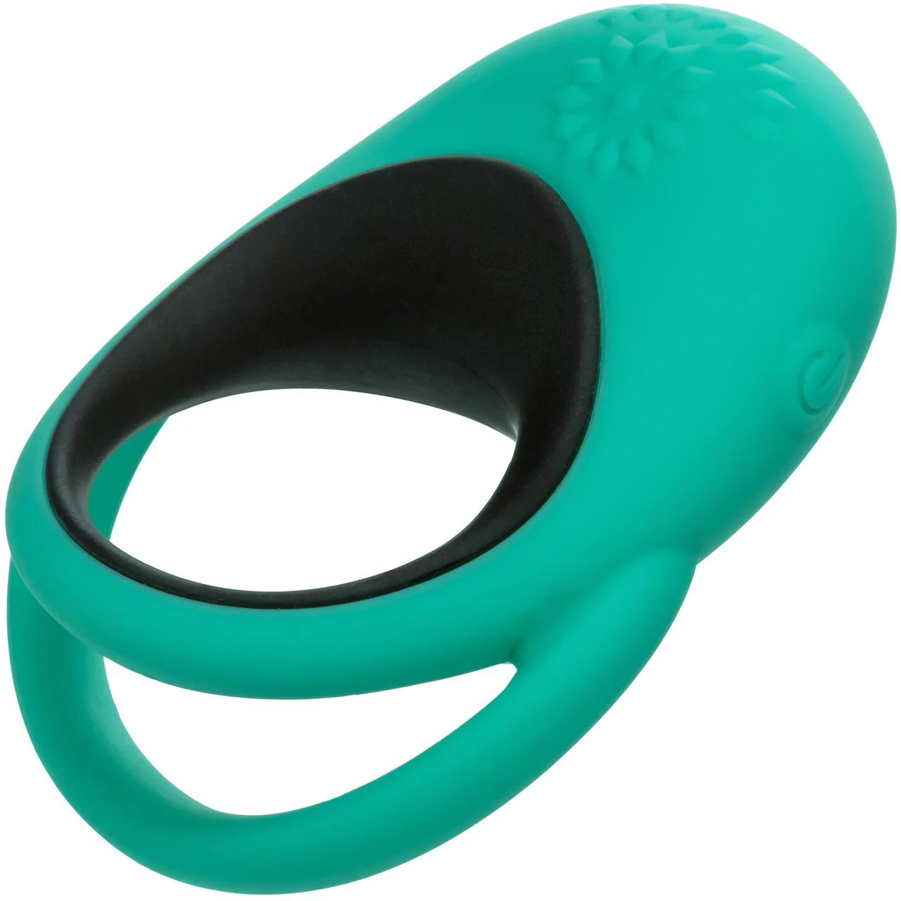 Link Up Remote Alpha Silicone Rechargeable Vibrating Dual Ring Cock Ring With Remote By CalExotics - Image 9