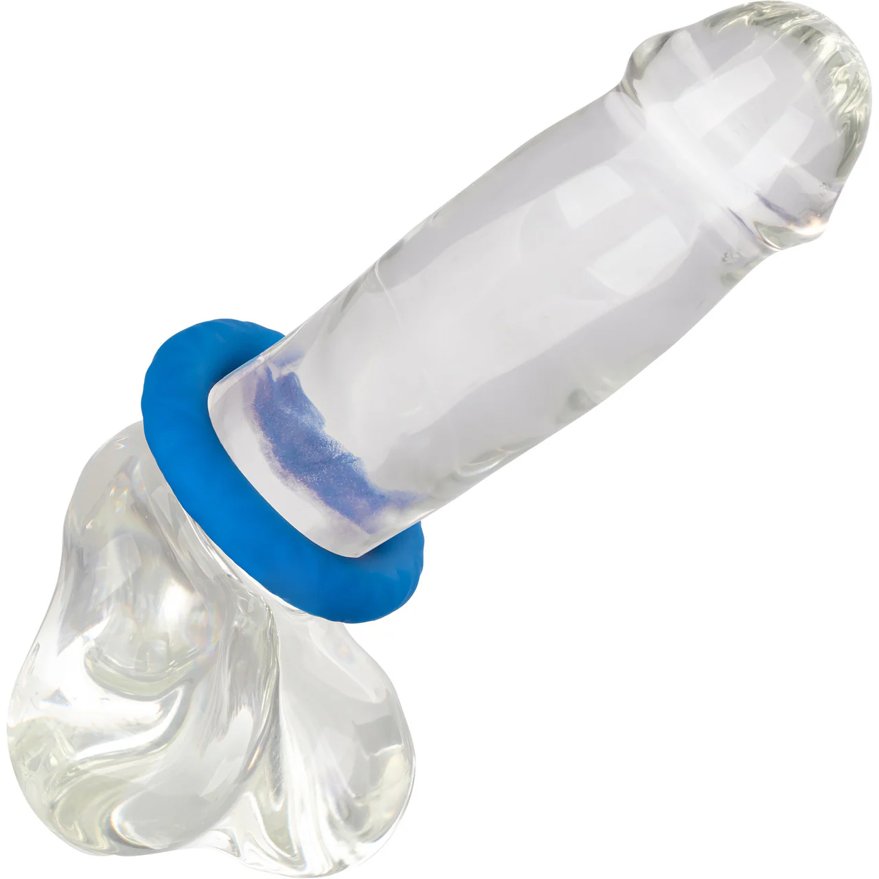Link Up Ultra-Soft Max Silicone Cock Ring By CalExotics - Blue - Image 3