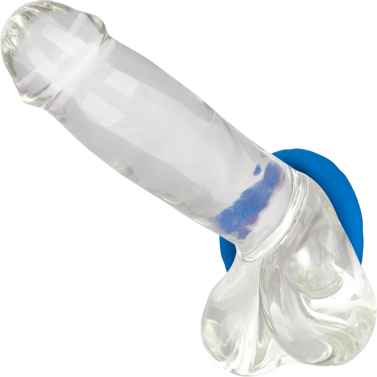Link Up Ultra-Soft Max Silicone Cock Ring By CalExotics - Blue - Image 4
