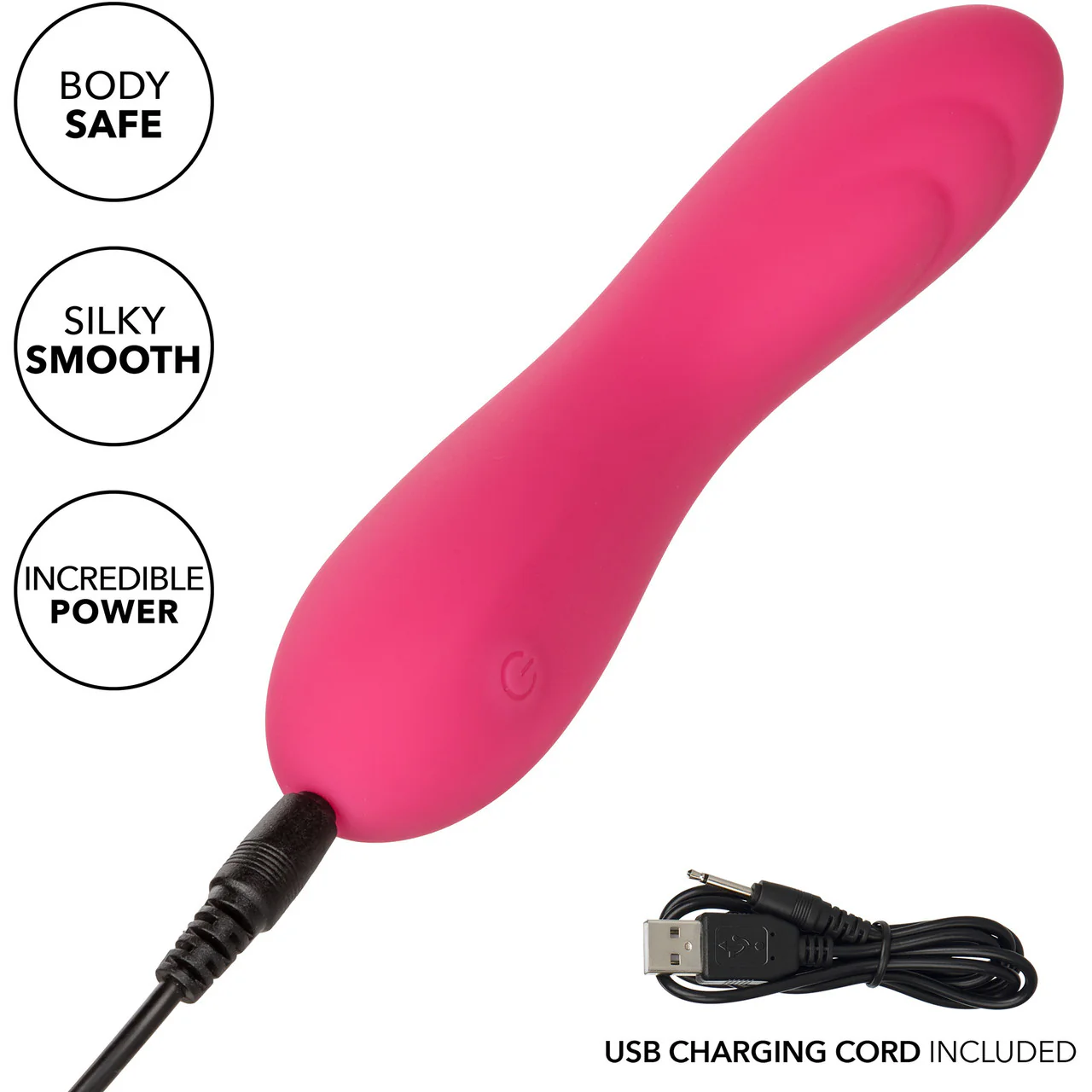 Liquid Silicone Pixies Ripple Rechargeable Waterproof Vibrator By CalExotics - Pink - Image 9