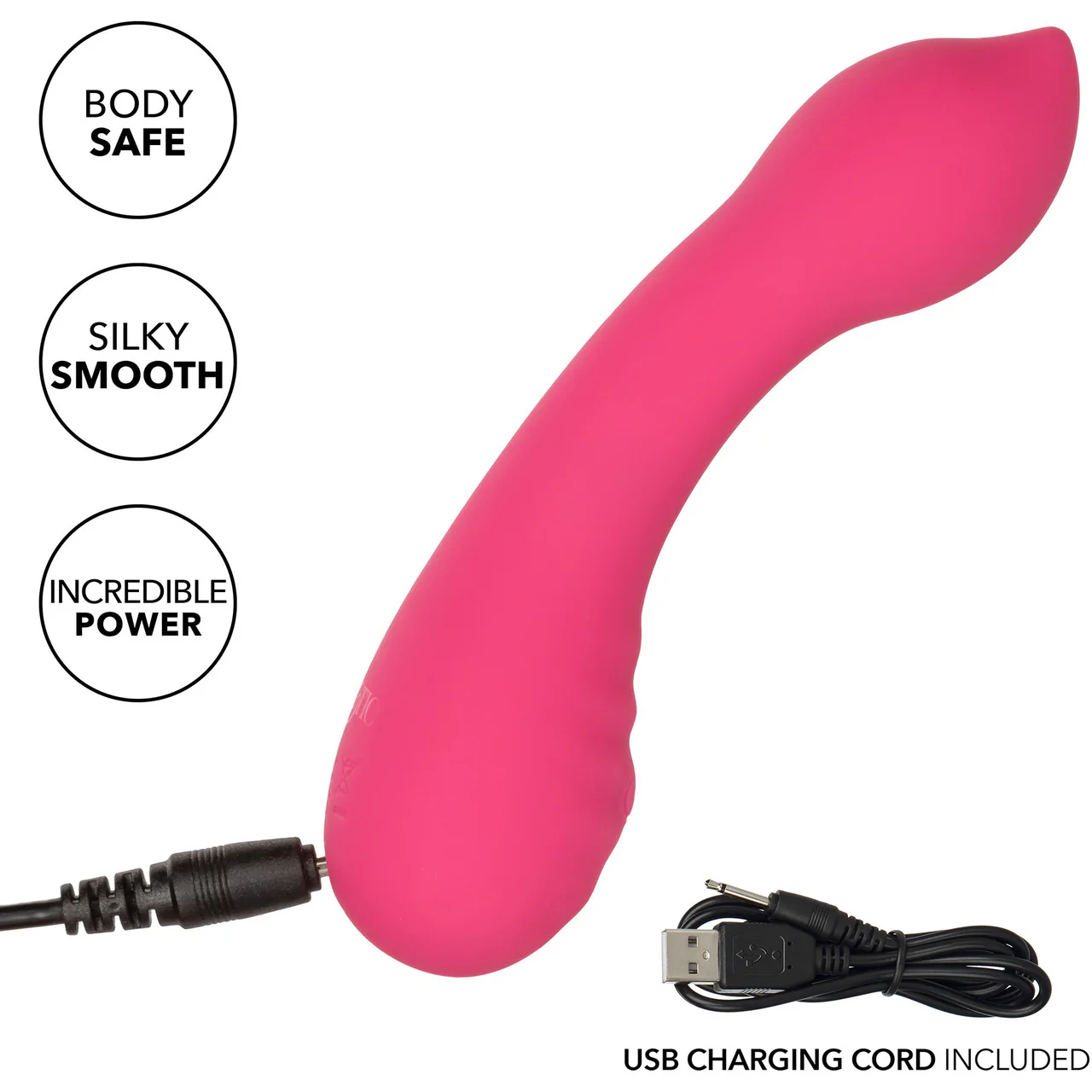 Liquid Silicone Pixies Teaser Rechargeable Waterproof Vibrator By CalExotics - Pink - Image 8