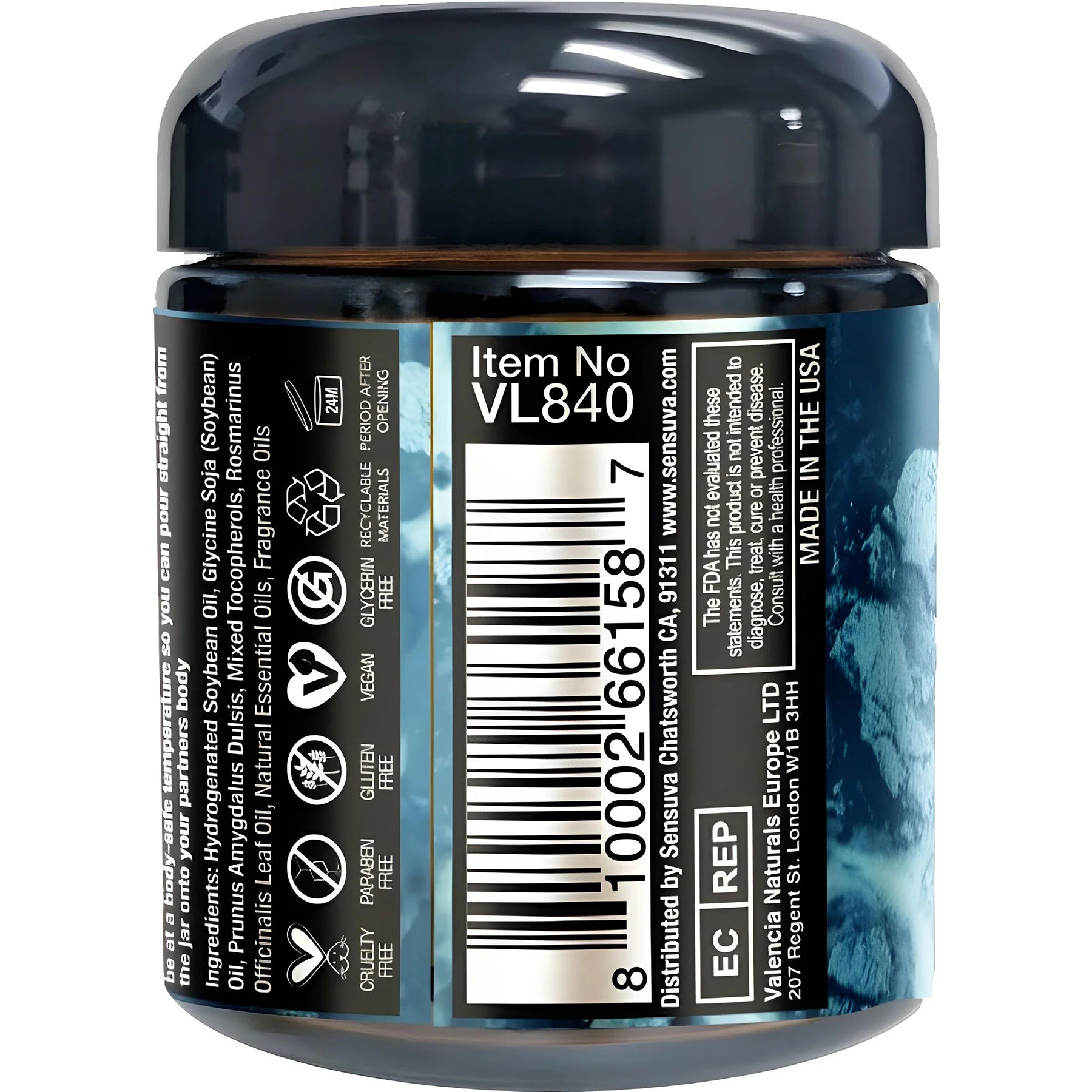 Lit Sweet Temptation Aphrodisiac Massage Candle By Sensuva 4 oz - Vanilla, Sugar & Sweet Pea - Image 2