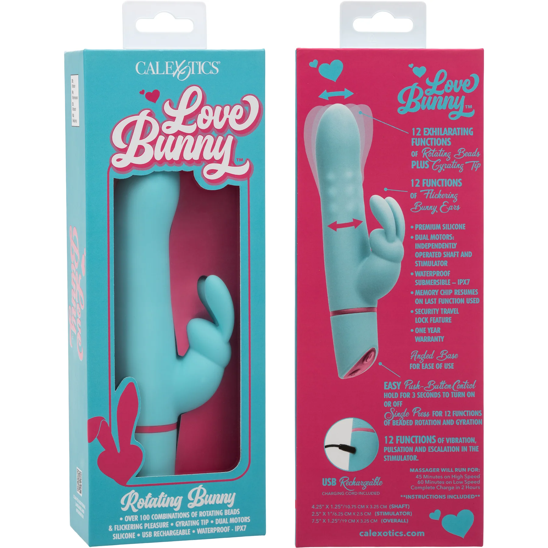Love Bunny Rotating Bunny Rechargeable Silicone Rabbit Style Vibrator - Image 10