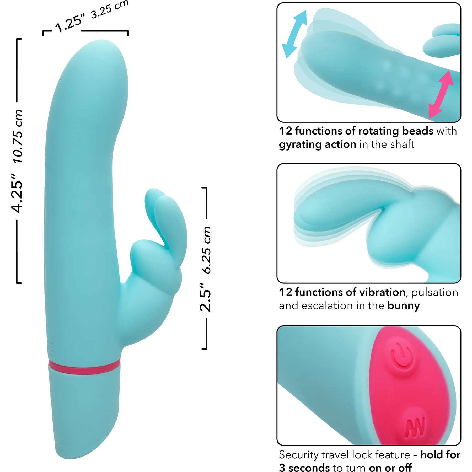 Love Bunny Rotating Bunny Rechargeable Silicone Rabbit Style Vibrator - Image 7