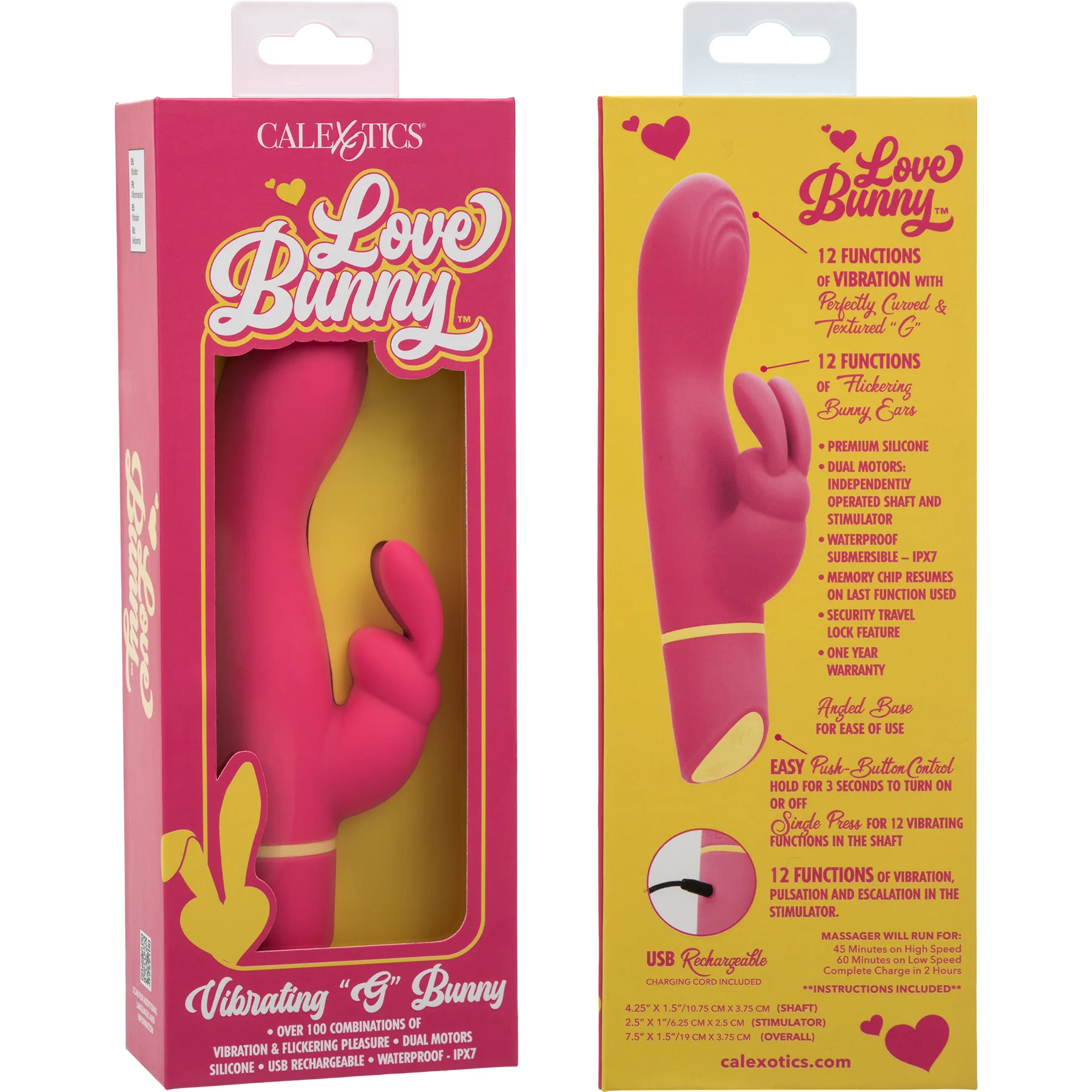 Love Bunny Vibrating G Bunny Rechargeable Silicone Rabbit Style Vibrator - Image 10