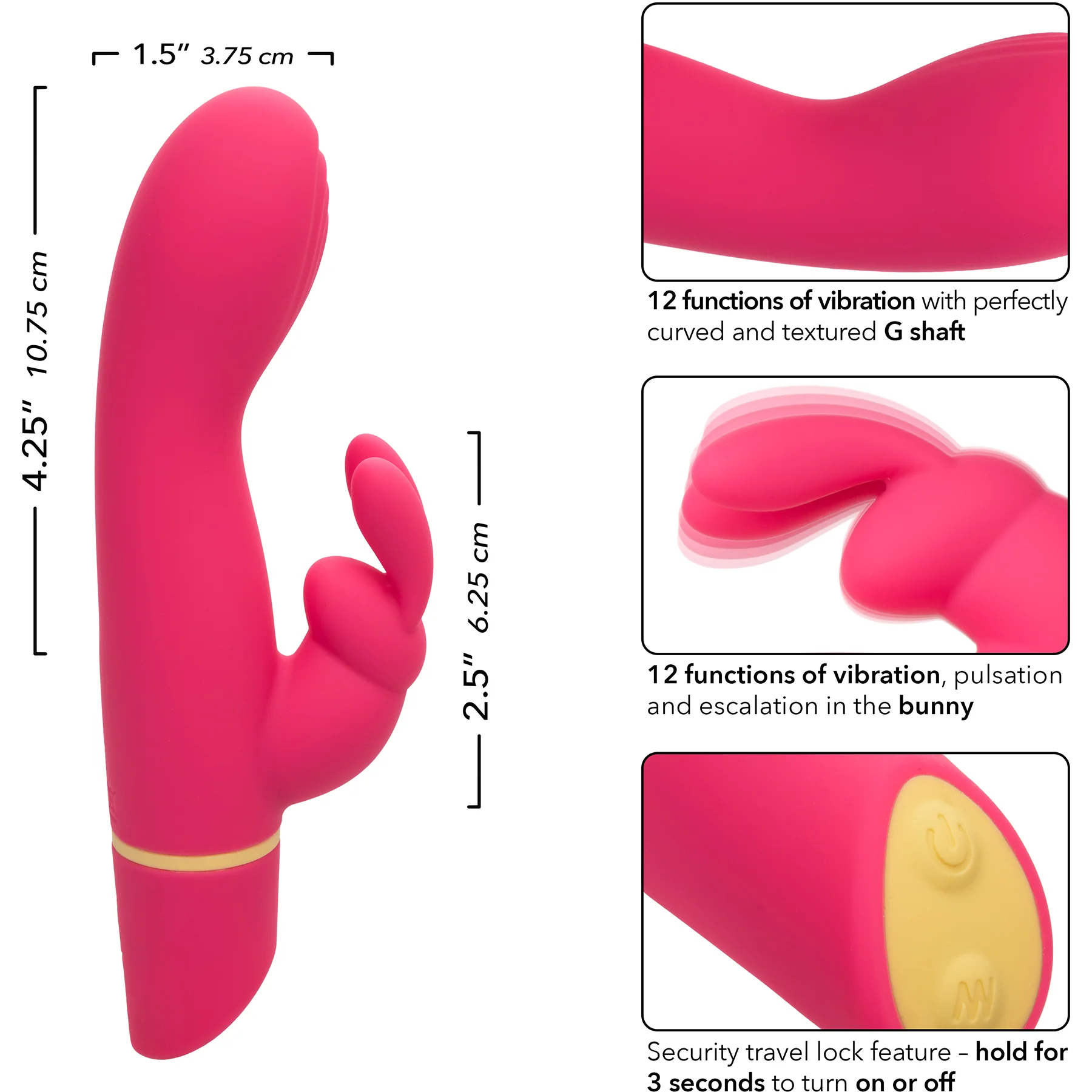 Love Bunny Vibrating G Bunny Rechargeable Silicone Rabbit Style Vibrator - Image 7