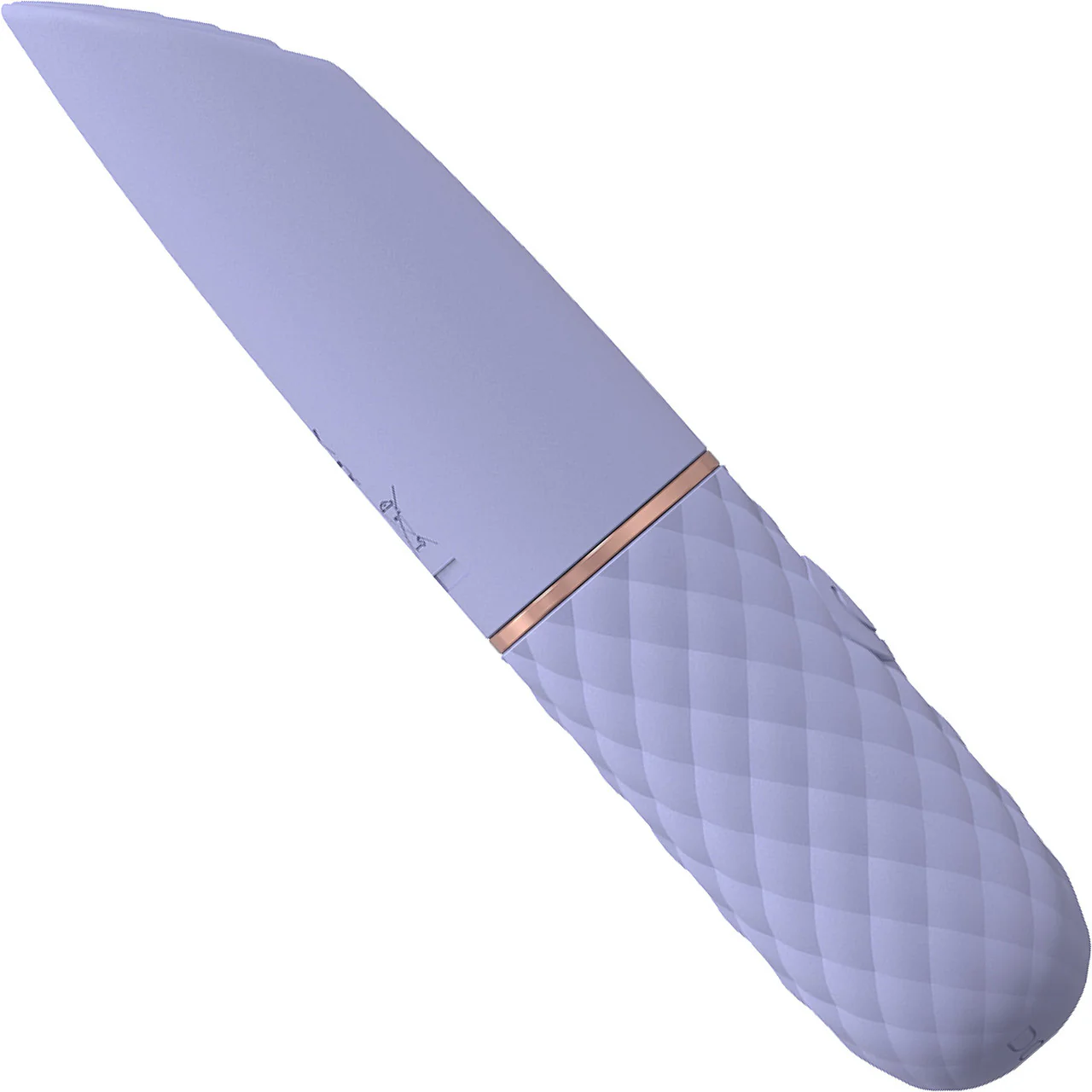 Loveline Beso Rechargeable Waterproof Silicone Textured Mini Lipstick Vibrator - Lavender - Image 2