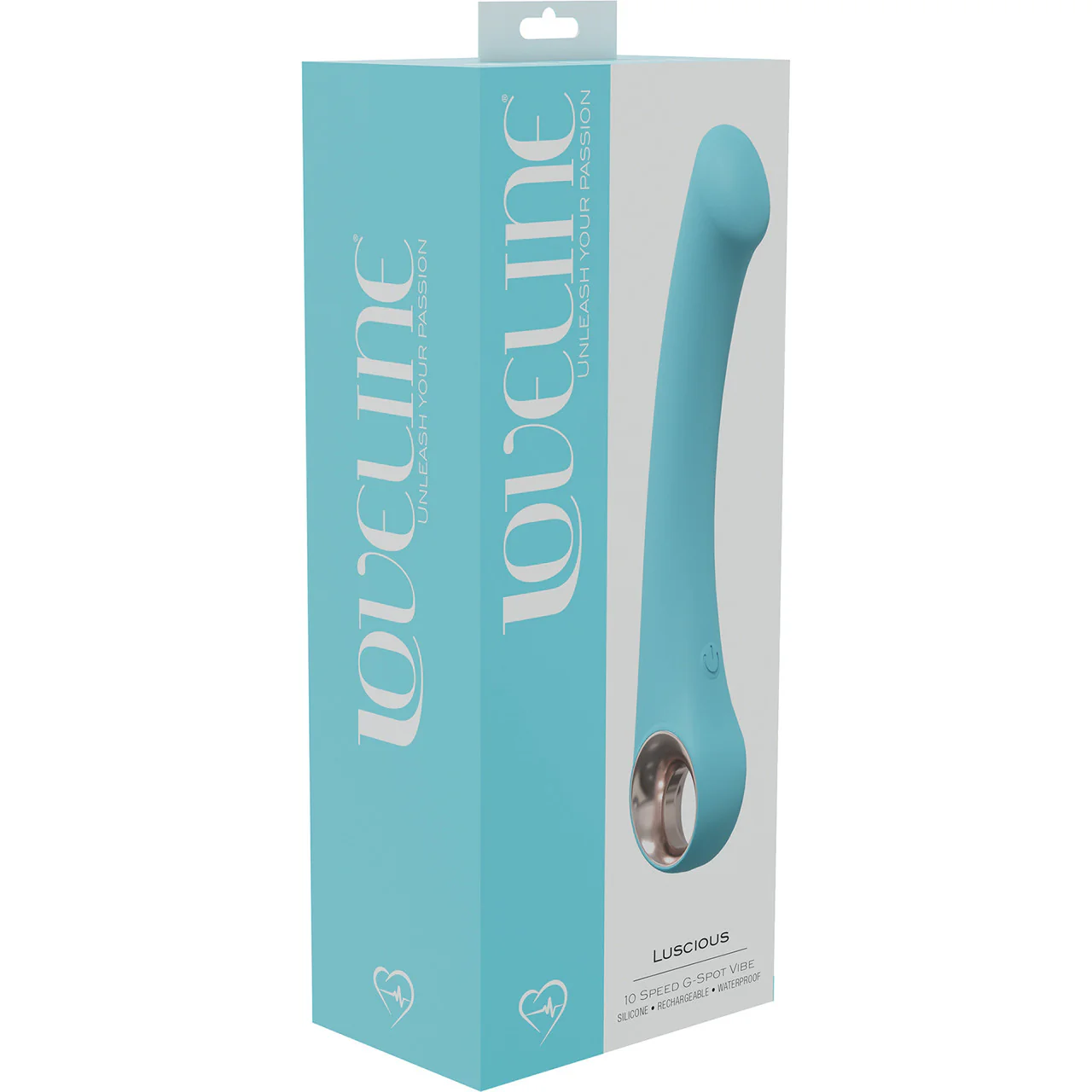Loveline Luscious Rechargeable Waterproof Silicone G-Spot Vibrator - Blue - Image 3