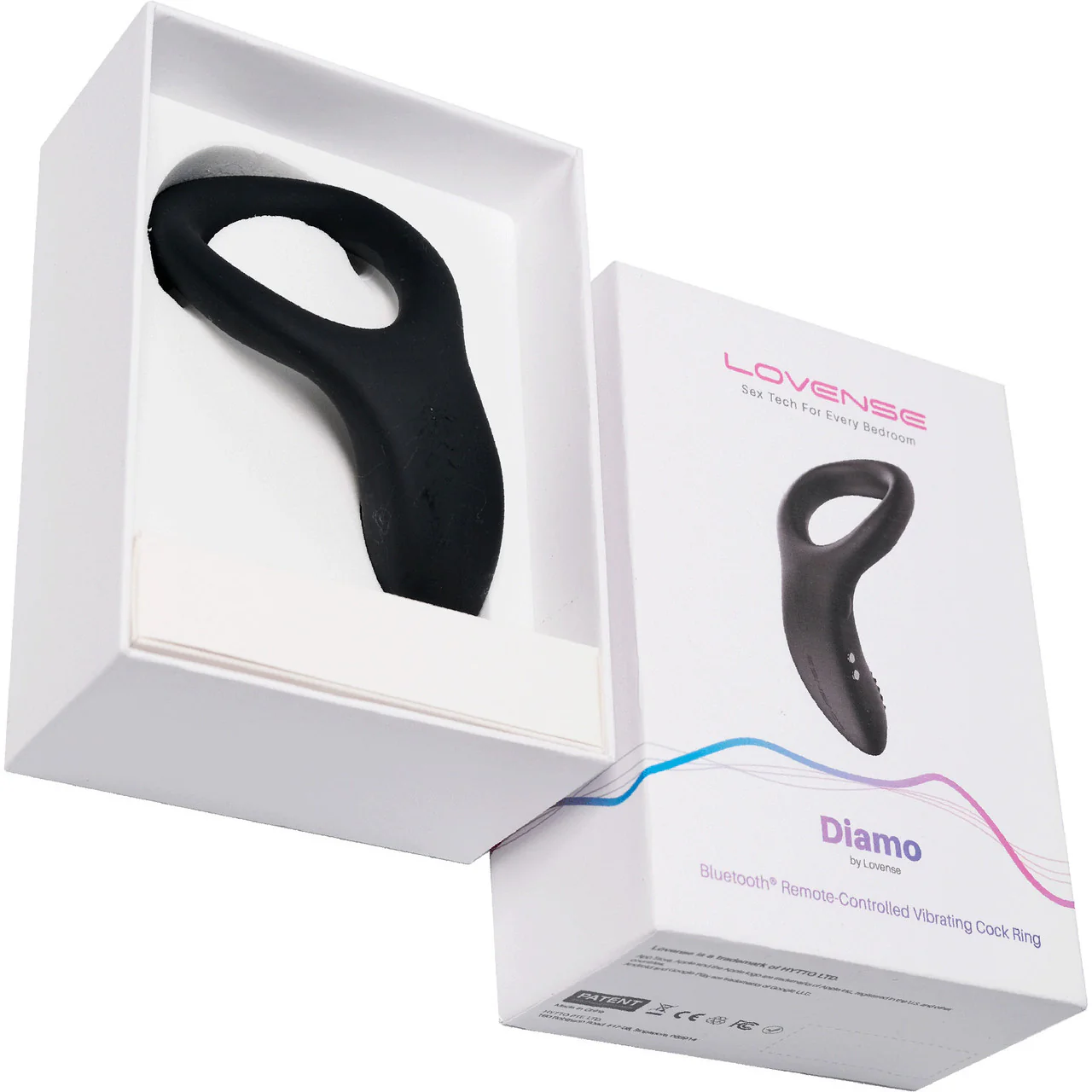 Lovense Diamo Silicone Waterproof Rechargeable App Compatible Vibrating Cock Ring - Image 5