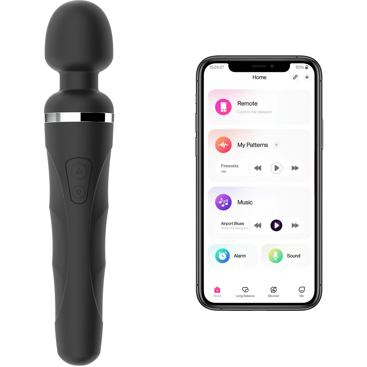 Lovense Domi 2 Silicone Rechargeable App Compatible Vibrating Mini Wand - Image 3