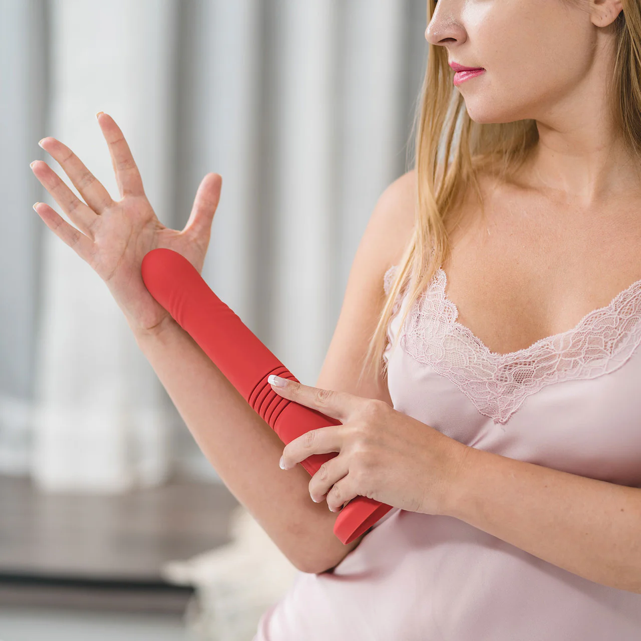 Lovense Gravity App Enabled Silicone Waterproof Rechargeable Thrusting & Vibrating Dildo - Image 9