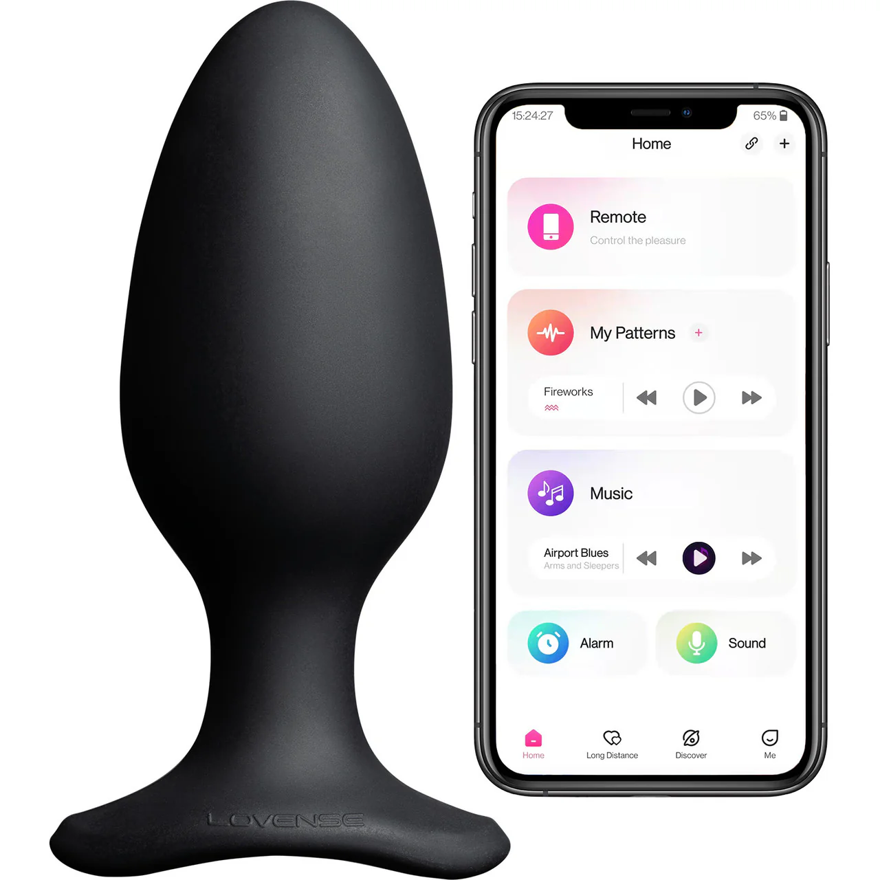 Lovense Hush 2 Large App Enabled Silicone Waterproof Rechargeable Vibrating Butt Plug - Image 3