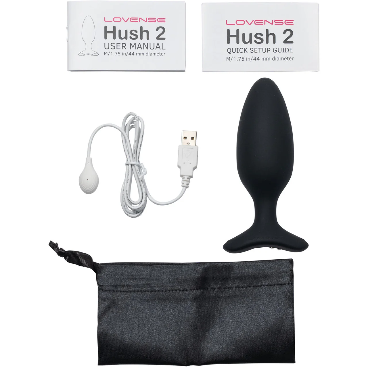 Lovense Hush 2 Medium App Enabled Silicone Waterproof Rechargeable Vibrating Butt Plug - Image 4