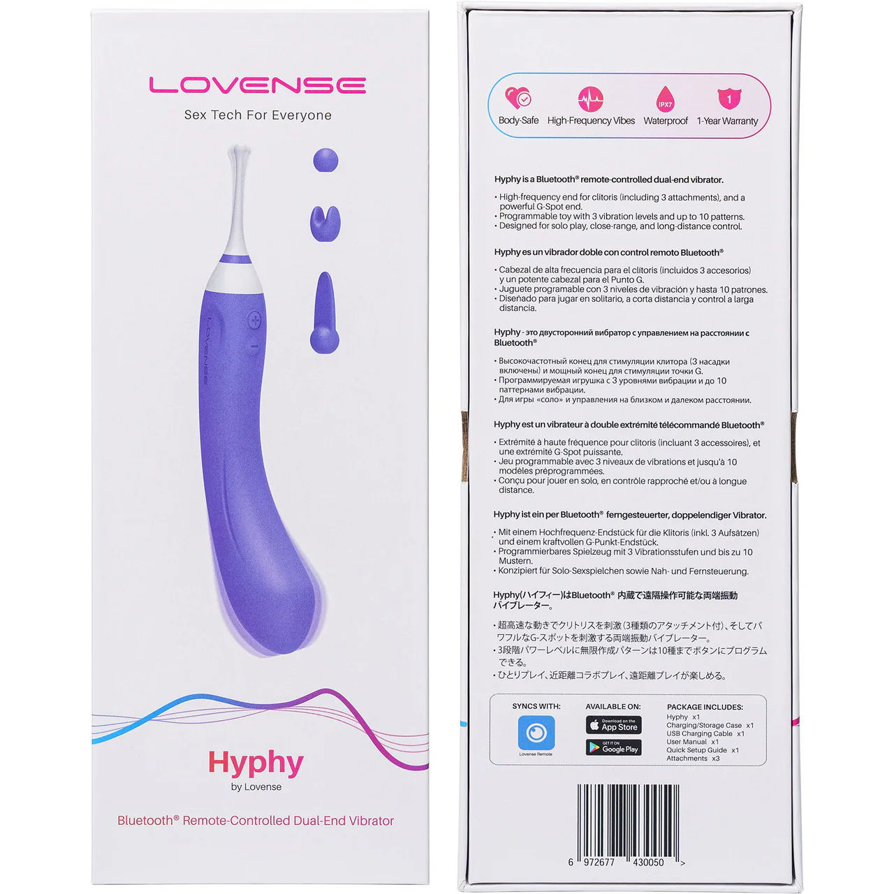 Lovense Hyphy Dual-End Clitoral & G-Spot App Compatible Waterproof Stimulator - Image 10