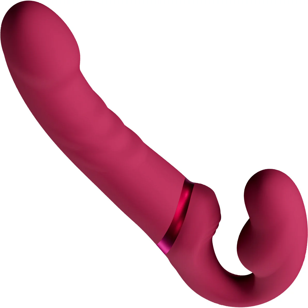 Lovense Lapis App Enabled Silicone Waterproof Rechargeable Double-Ended Vibrating Strapless Strap-On - Image 3