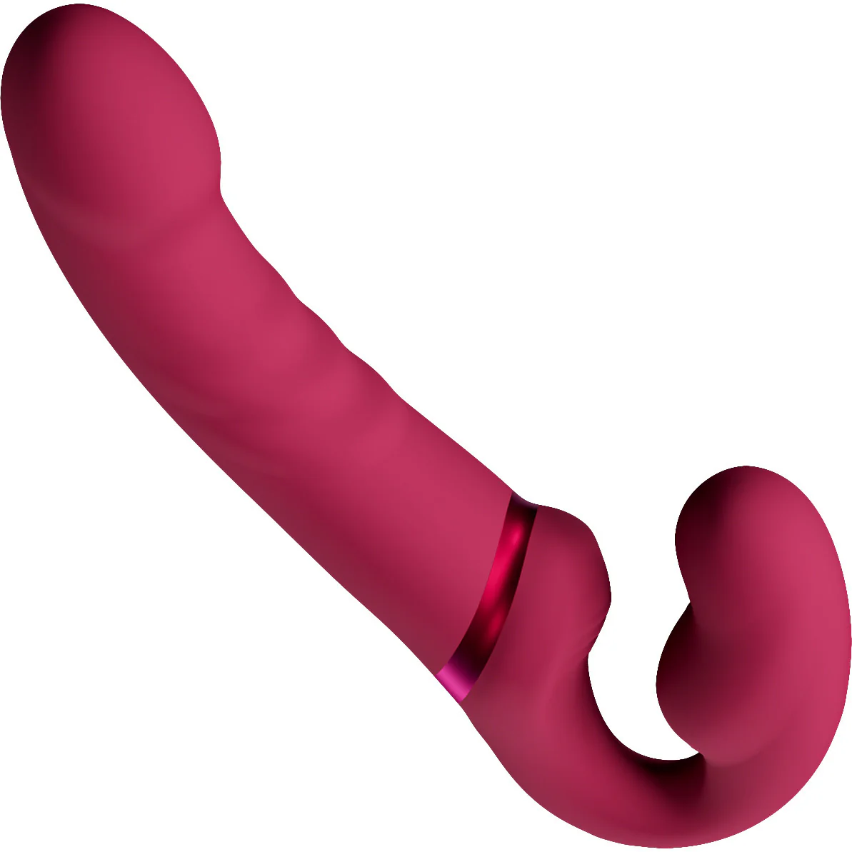 Lovense Lapis App Enabled Silicone Waterproof Rechargeable Double-Ended Vibrating Strapless Strap-On - Image 5