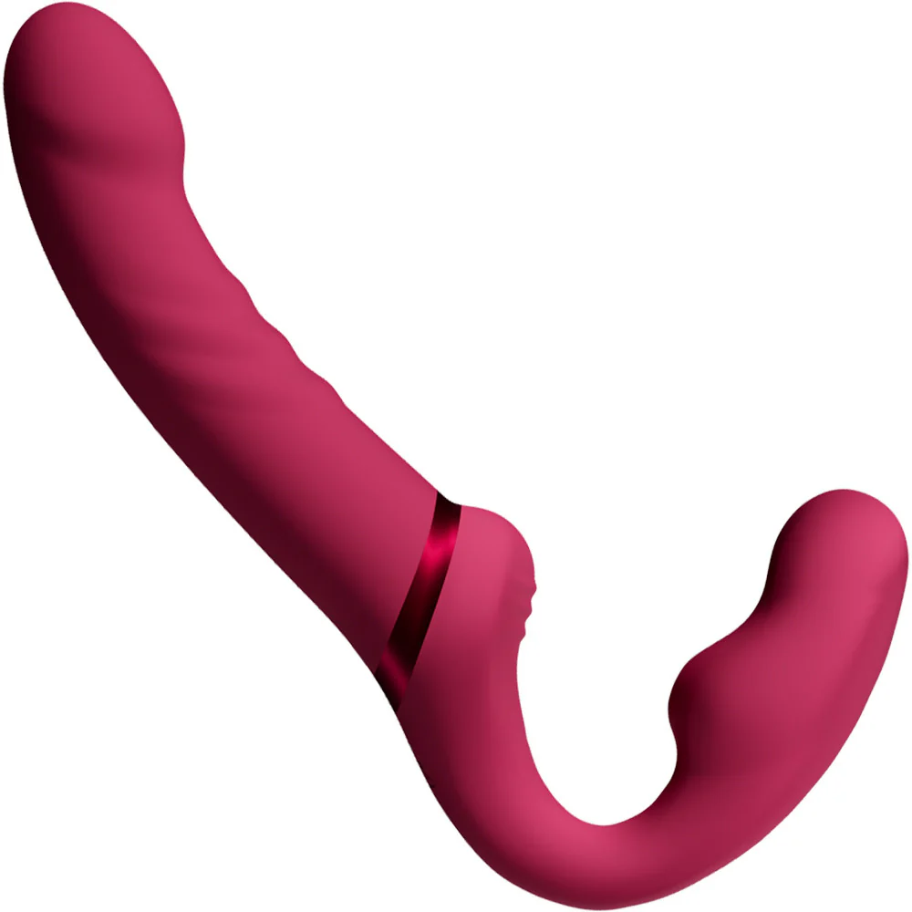 Lovense Lapis App Enabled Silicone Waterproof Rechargeable Double-Ended Vibrating Strapless Strap-On - Image 6