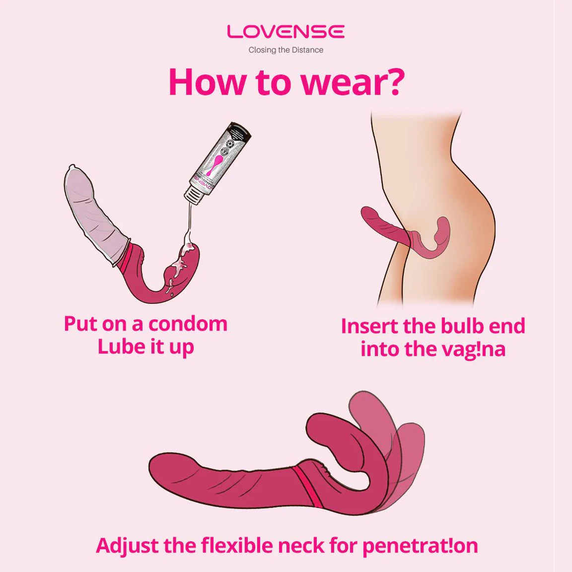 Lovense Lapis App Enabled Silicone Waterproof Rechargeable Double-Ended Vibrating Strapless Strap-On - Image 9