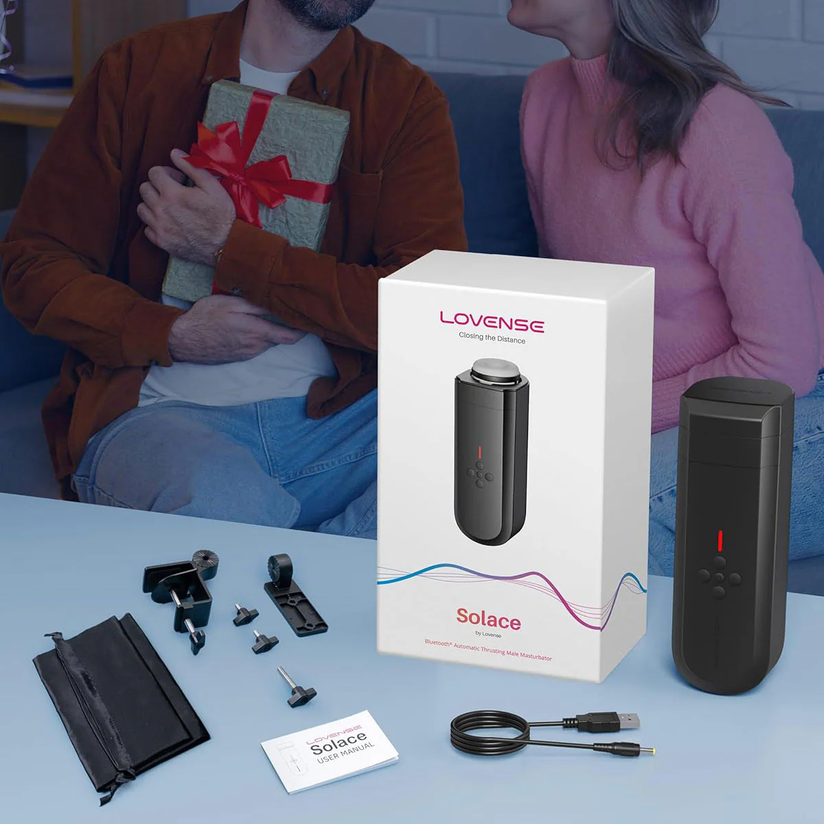 Lovense Solace App Controlled Automatic Thrusting Penis Masturbator - Image 7