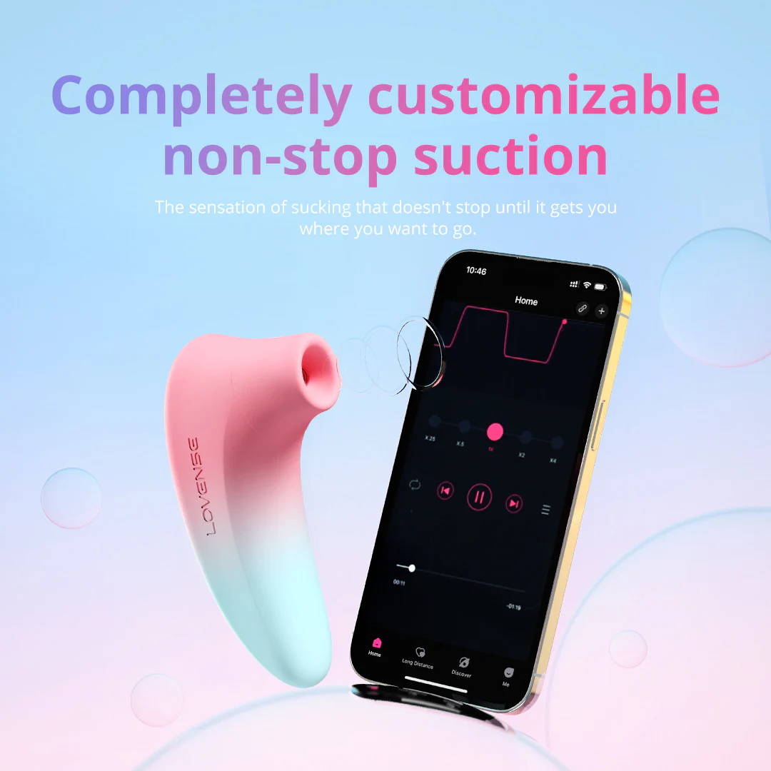 Lovense Tenera 2 Rechargeable Waterproof Silicone App Enabled Pressure Wave Clitoral Stimulator - Image 8
