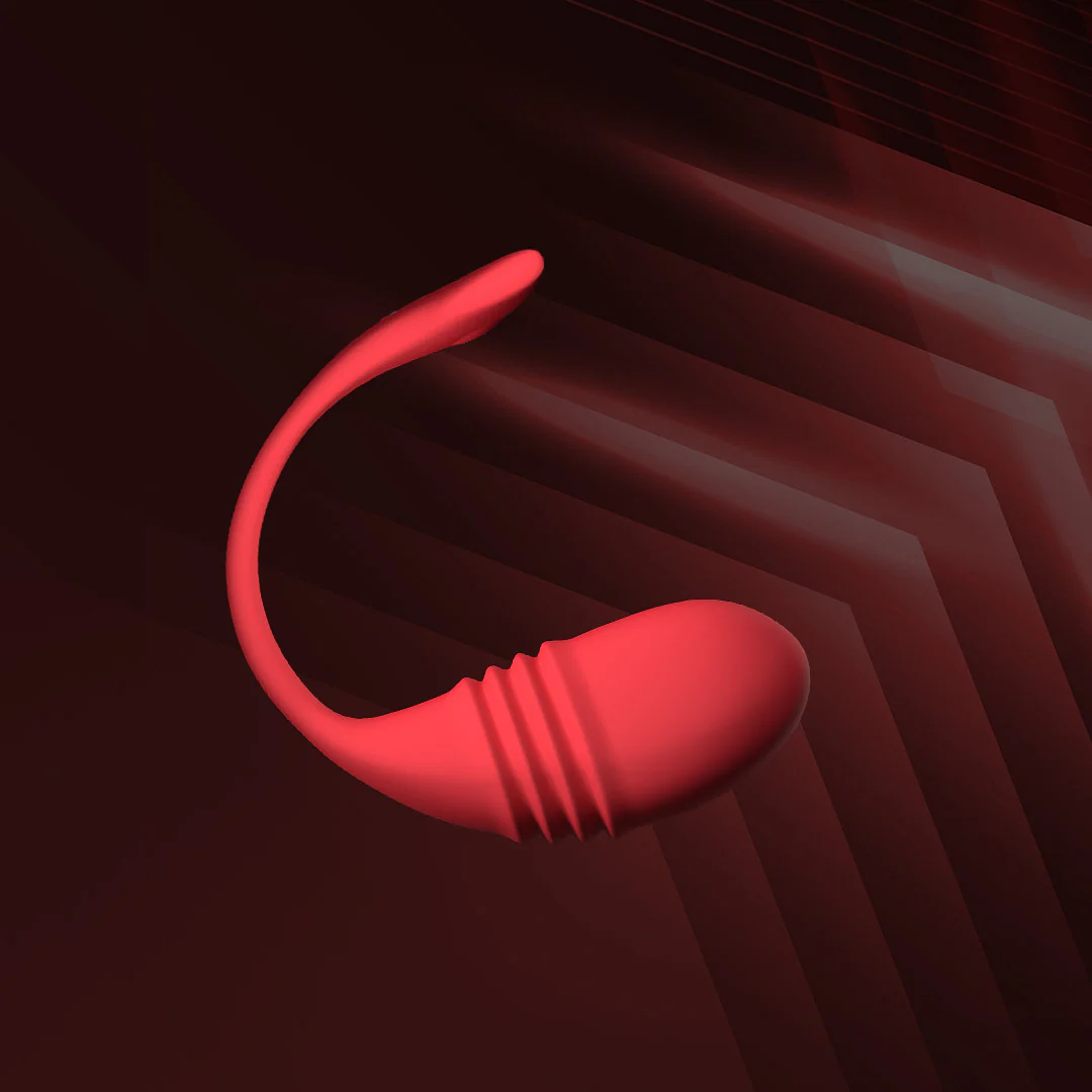 Lovense Vulse App Enabled Waterproof Rechargeable Silicone Thrusting Egg Vibrator - Image 9