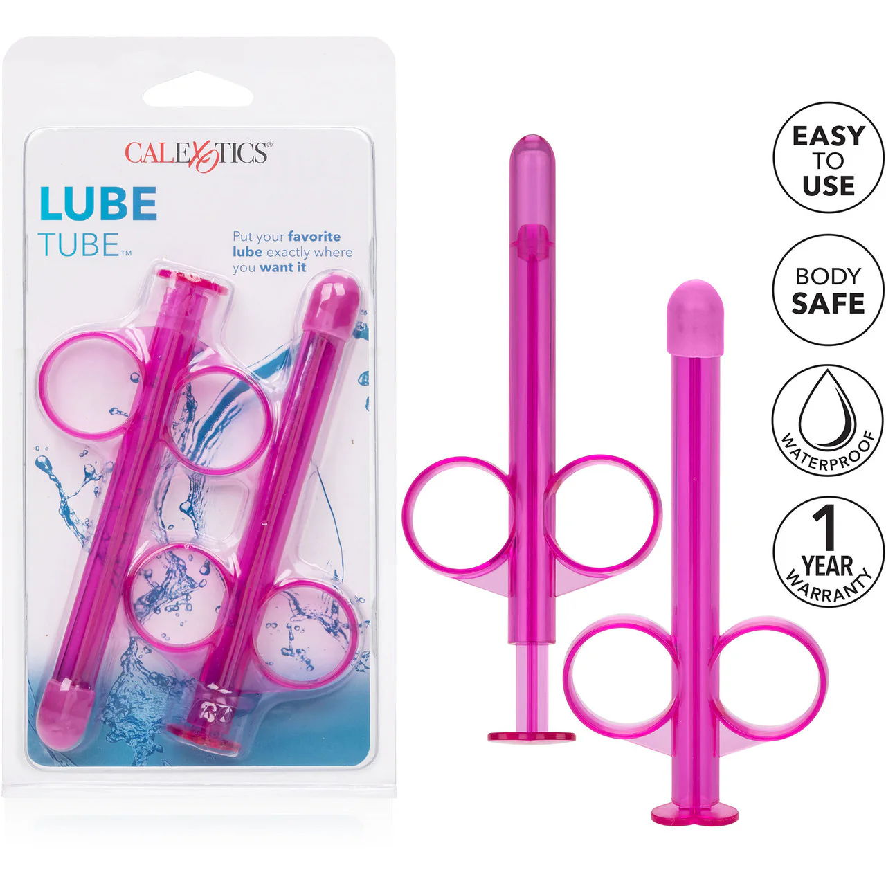 Lube Tube Lubricant Applicator, Set Of 2 By CalExotics - Purple - Image 6
