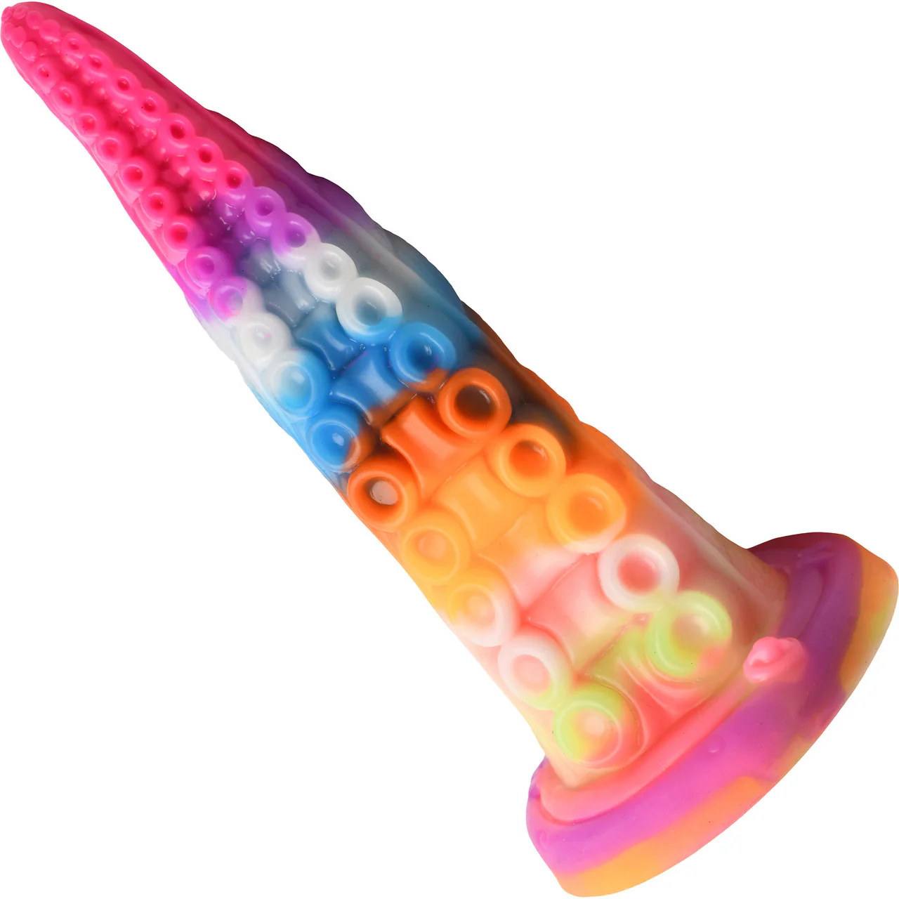 Luminoctopus 7.25" Glow In The Dark Tentacle Silicone Suction Cup Dildo By Creature Cocks - Image 2