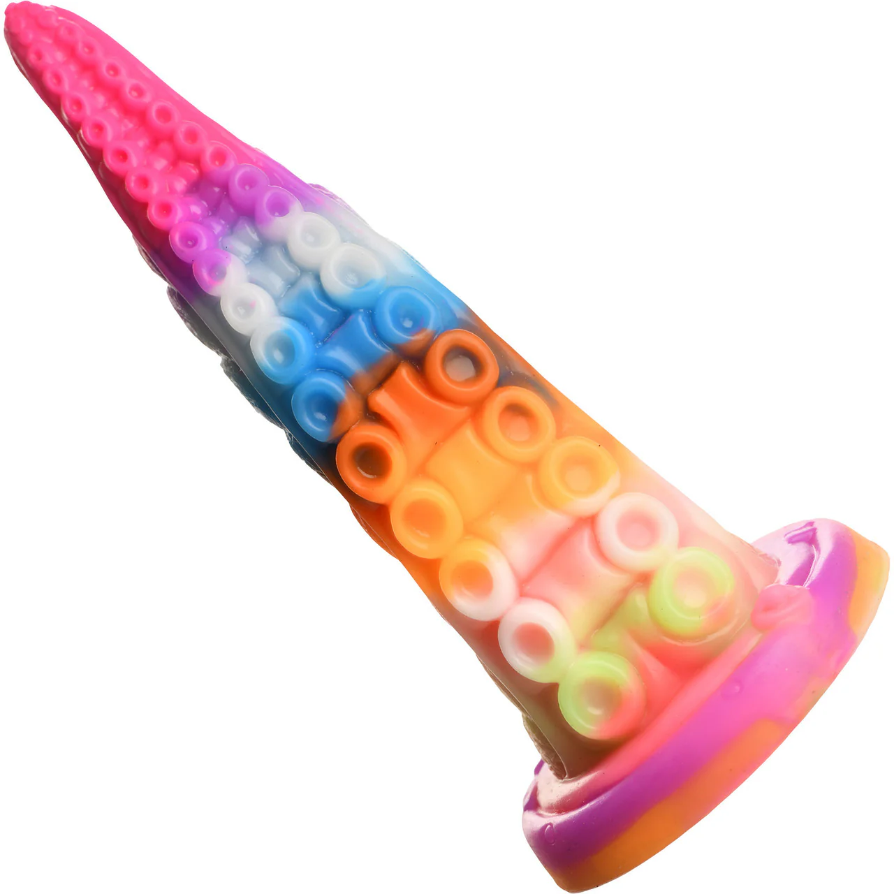 Luminoctopus 7.25" Glow In The Dark Tentacle Silicone Suction Cup Dildo By Creature Cocks - Image 4