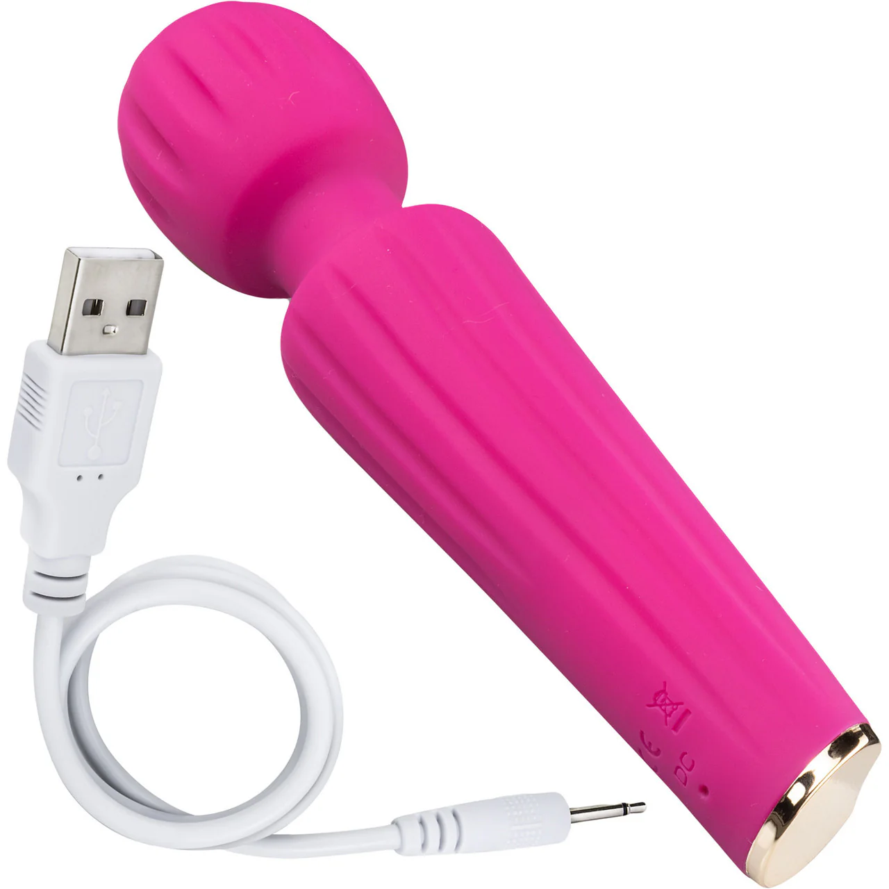 Lush Allana Rechargeable Silicone Wand Style Vibrator By Blush - Magenta - Image 4
