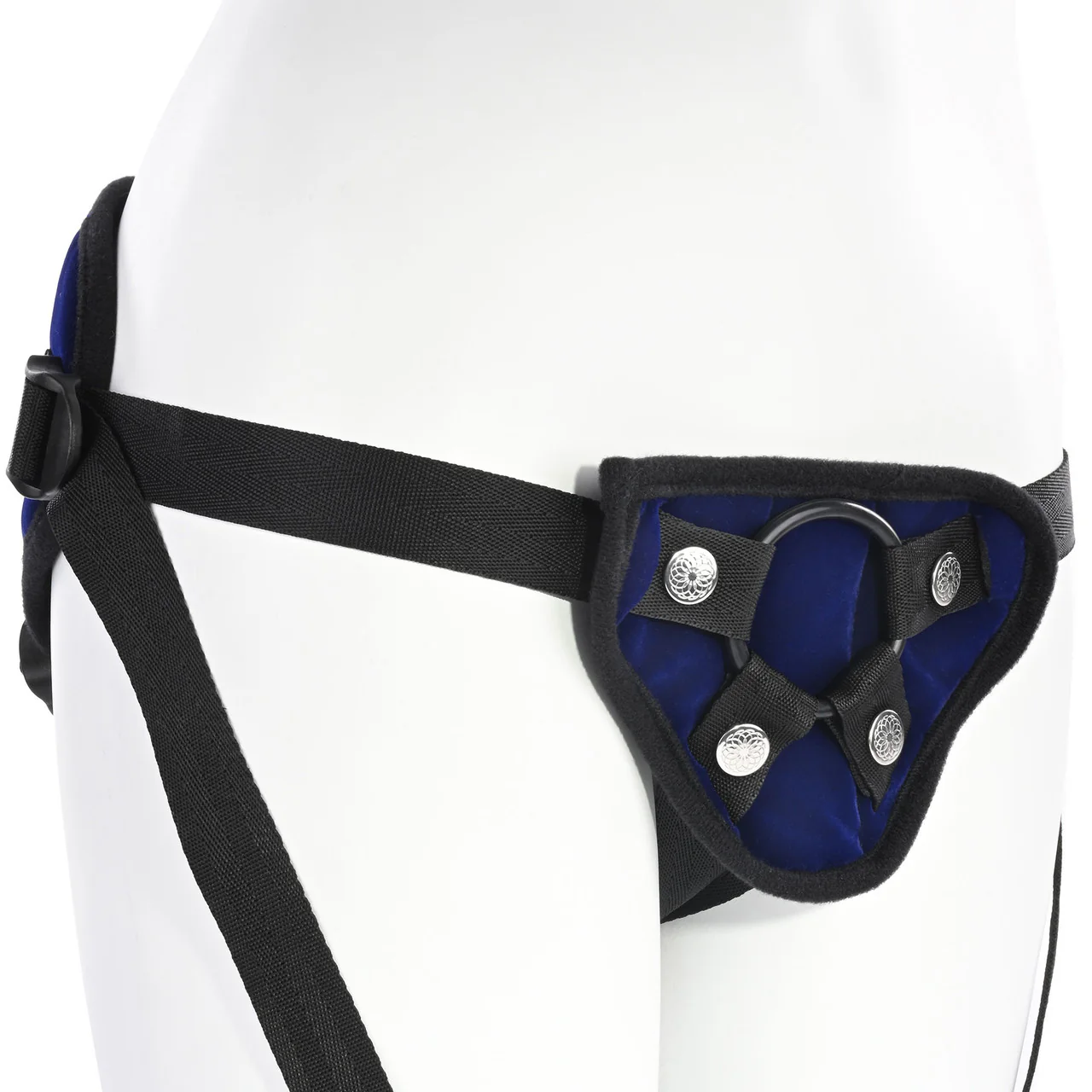 Lush Strap On Harness By Sportsheets - Blue, Fits Hips up to 60" - Image 4
