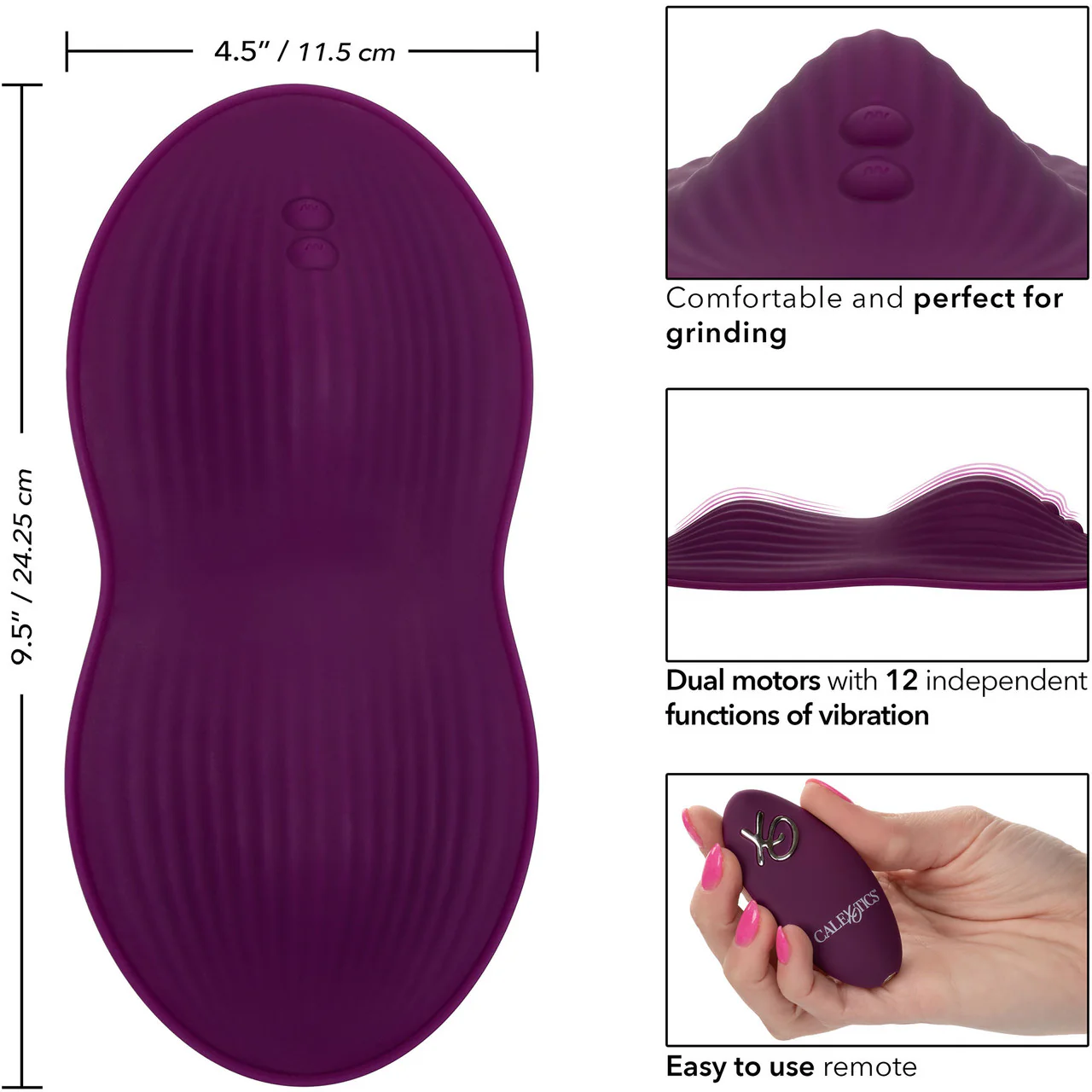 Lust Dual Rider Silicone Rechargeable Waterproof Grinding Vibrator With Remote By CalExotics - Image 16