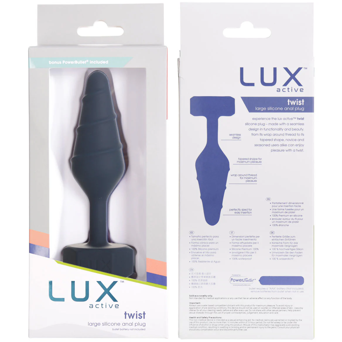 Lux Active Twist Silicone Anal Plug - Image 14