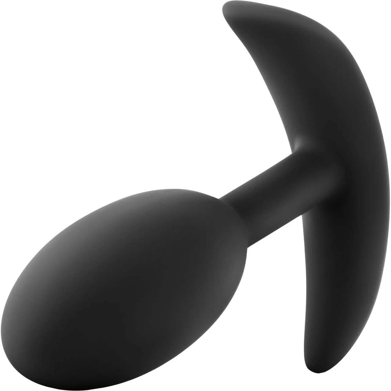 Luxe Wearable Silicone Vibra Slim Butt Plug by Blush - Medium, Black - Image 2