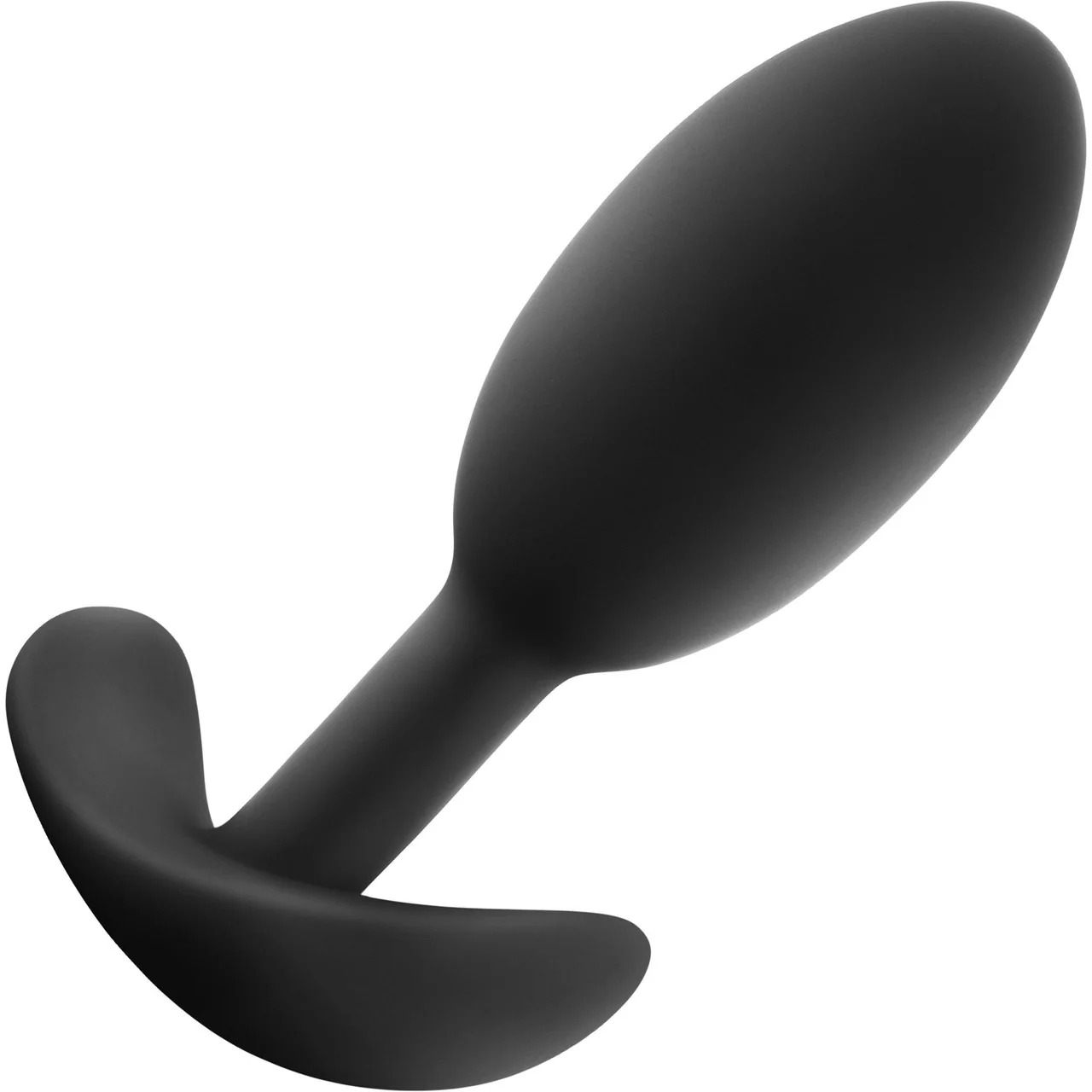 Luxe Wearable Silicone Vibra Slim Butt Plug by Blush - Medium, Black - Image 3