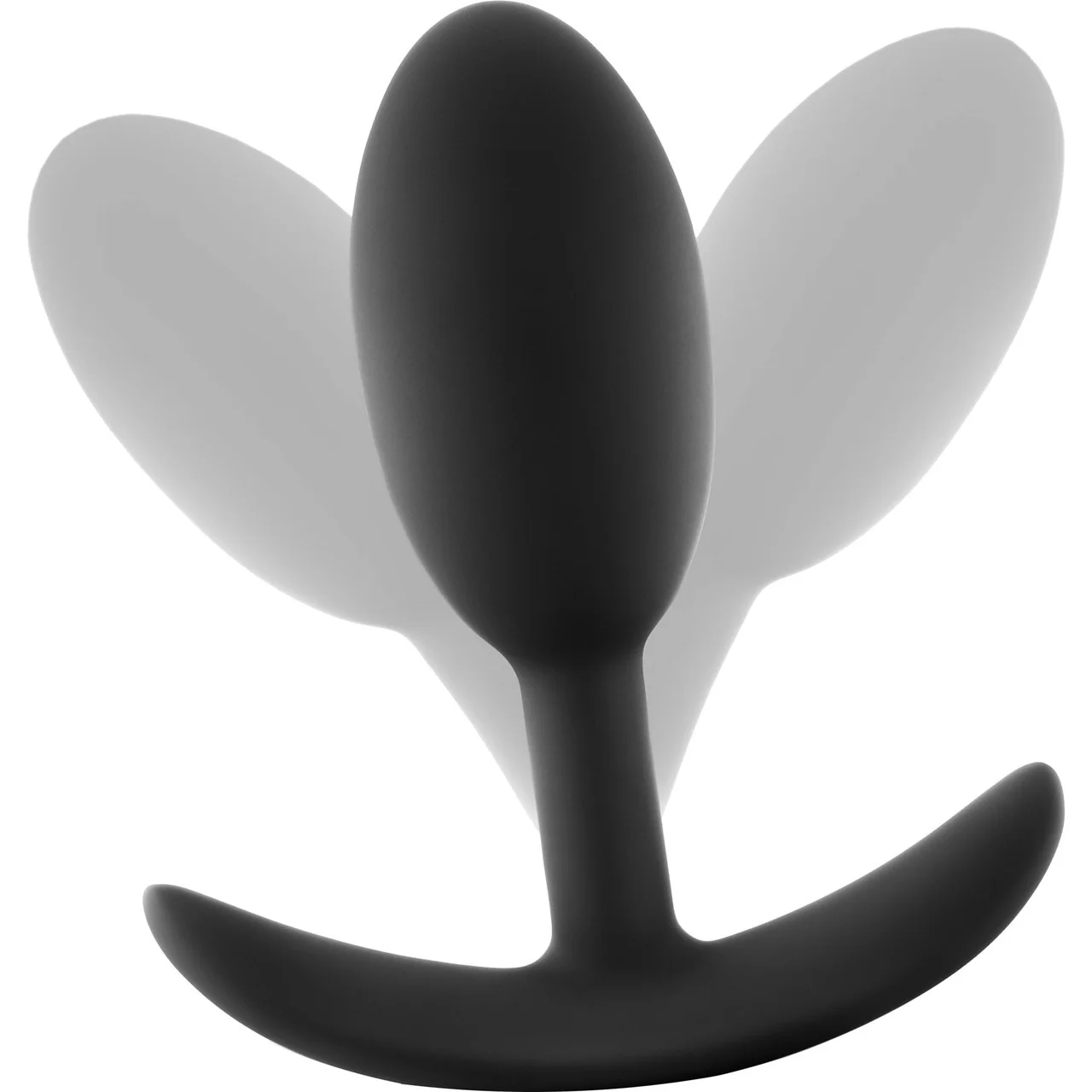 Luxe Wearable Silicone Vibra Slim Butt Plug by Blush - Medium, Black - Image 4