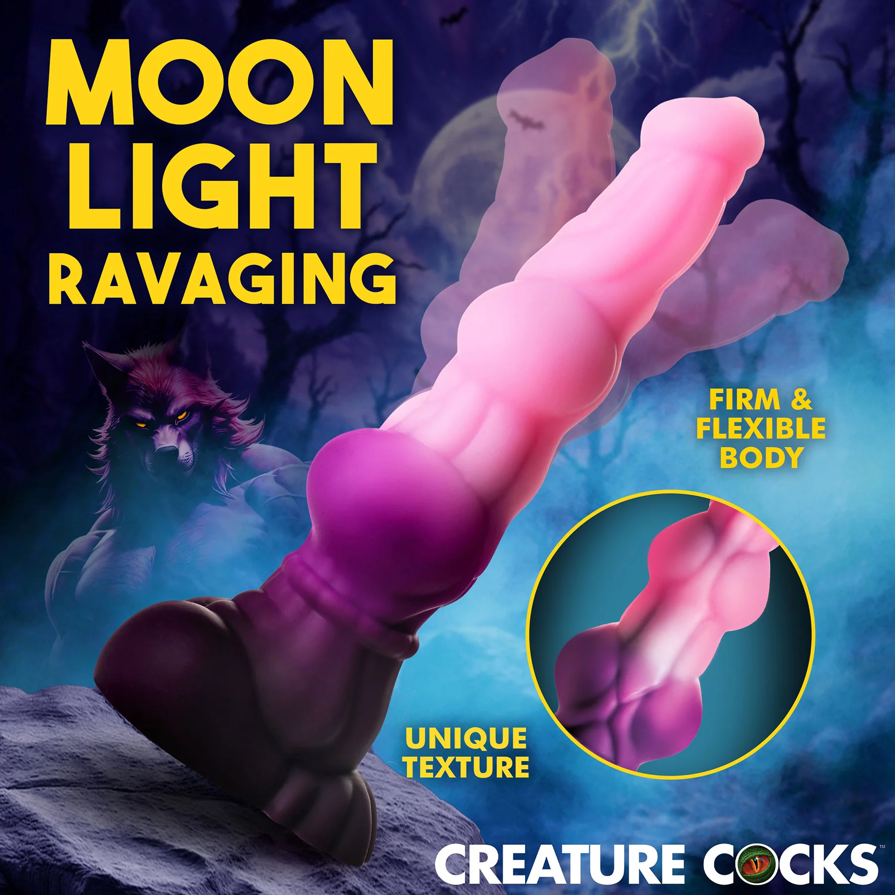 Lycan Werewolf 9.7" Silicone Suction Cup Dildo By Creature Cocks - Image 2