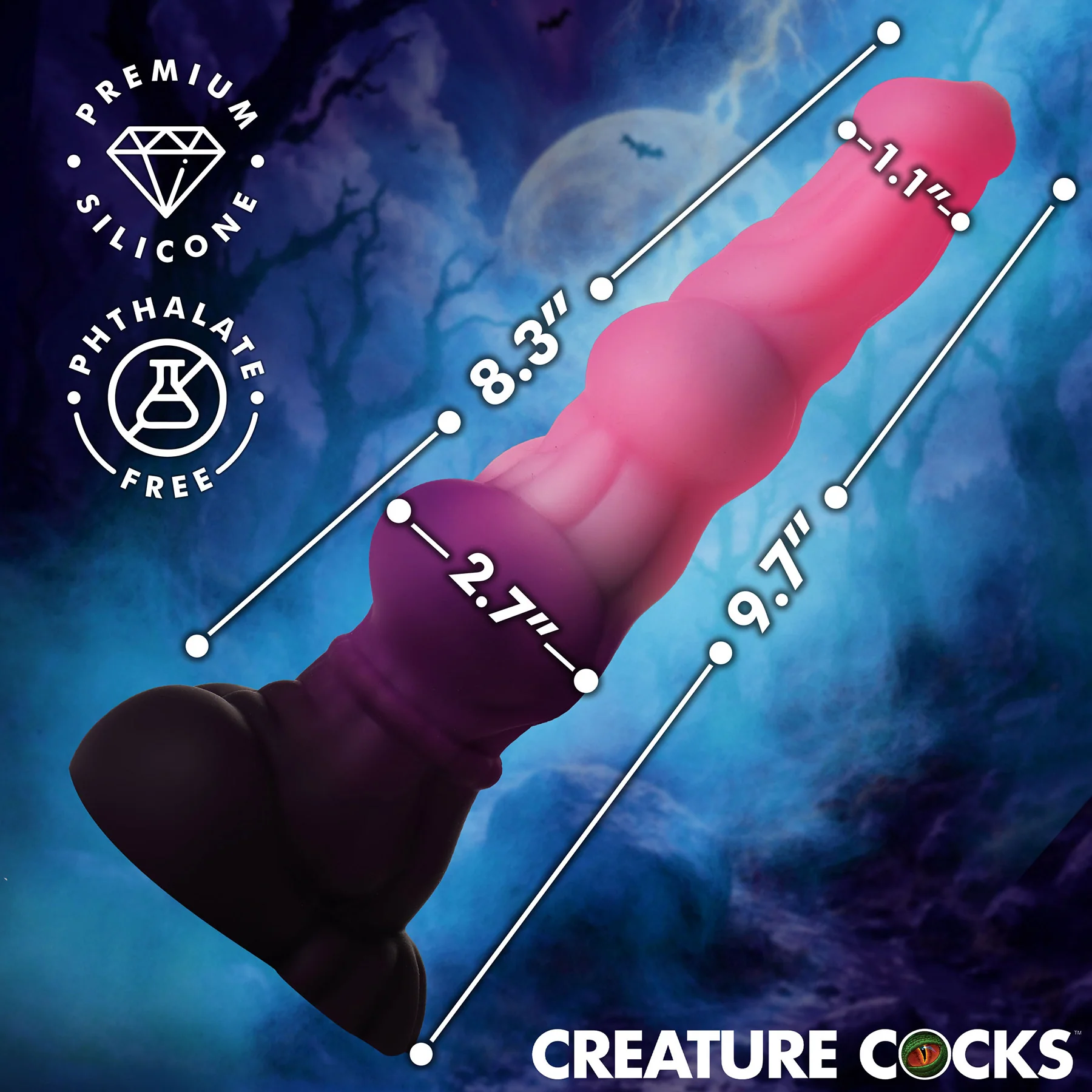 Lycan Werewolf 9.7" Silicone Suction Cup Dildo By Creature Cocks - Image 8