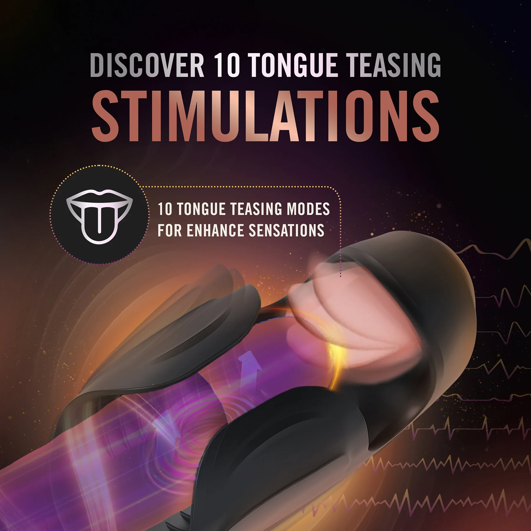 M For Men Lickety Split Rechargeable Vibrating Penis Head Stimulator By Blush - Image 3