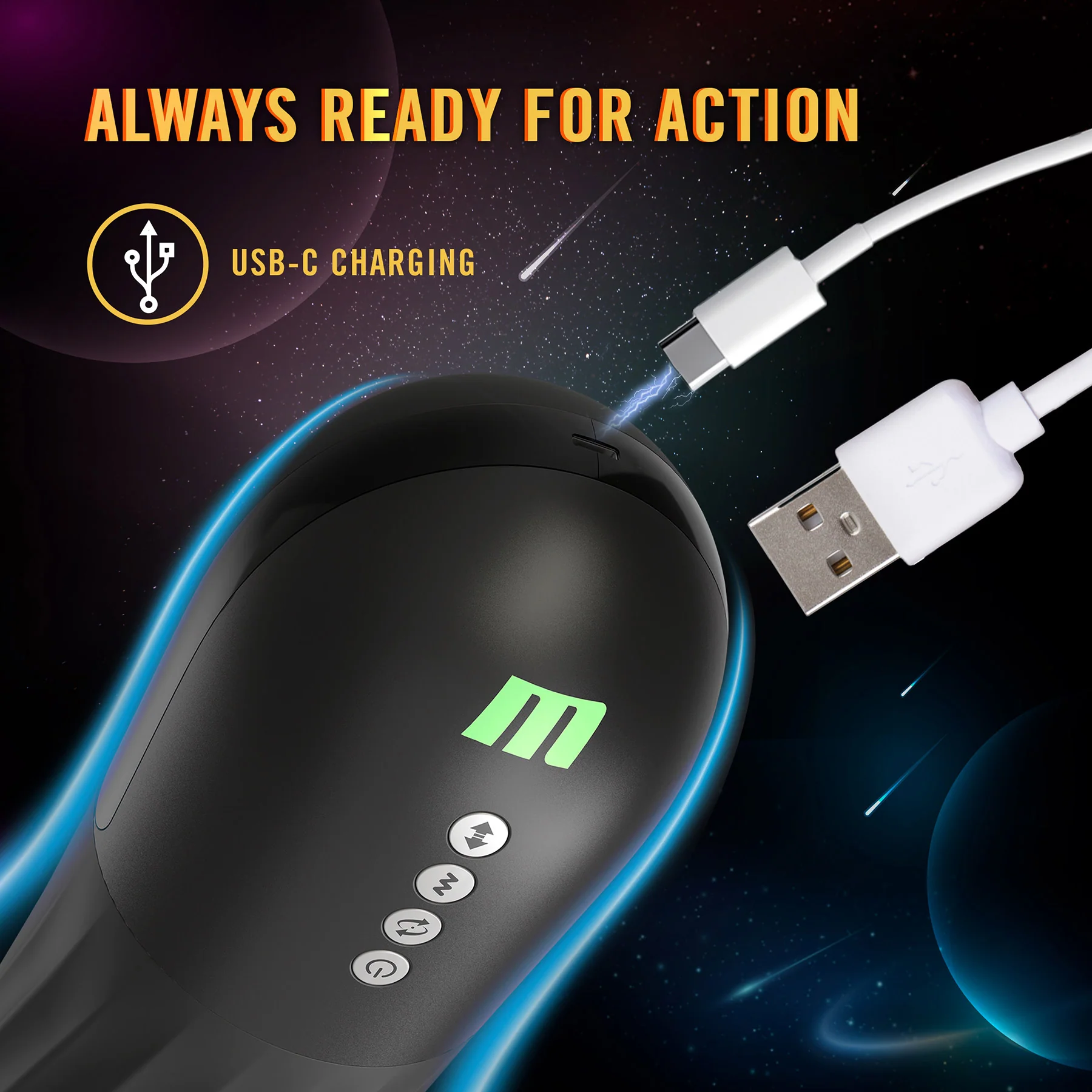 M For Men Quantum X Rechargeable Penis Stroker With Vibration - Image 12