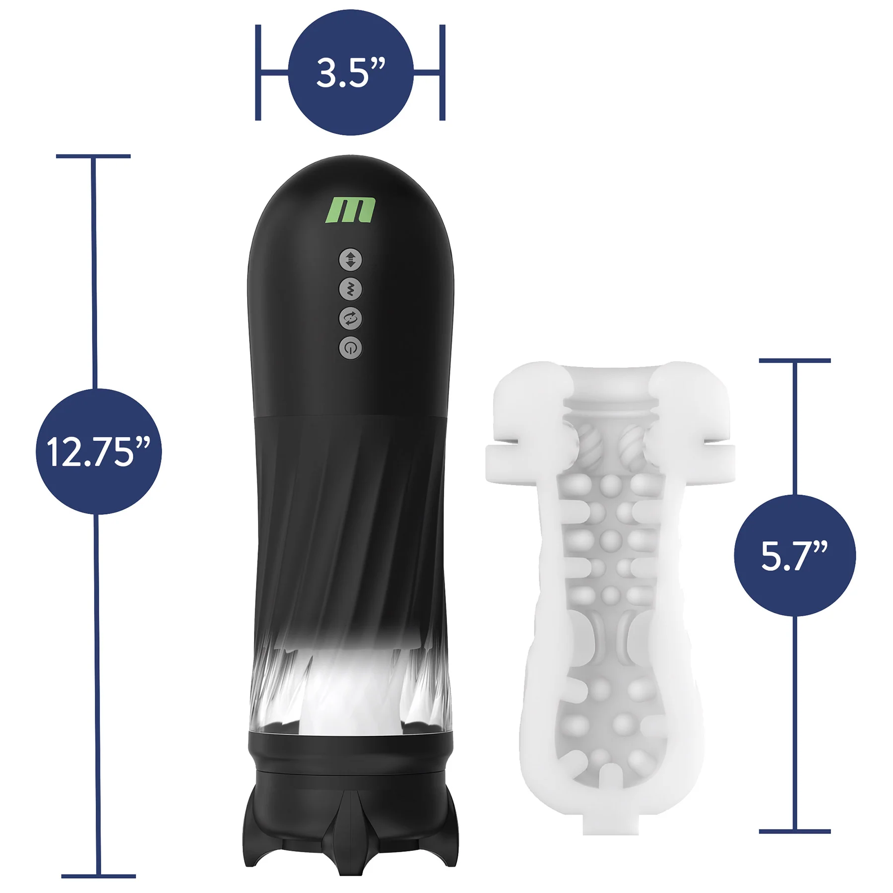 M For Men Quantum X Rechargeable Penis Stroker With Vibration - Image 13