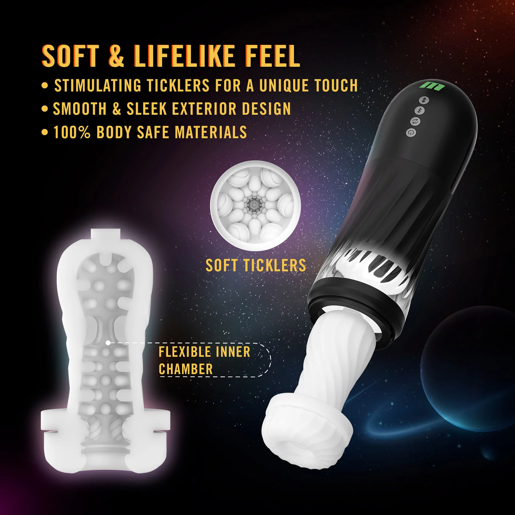 M For Men Quantum X Rechargeable Penis Stroker With Vibration - Image 8