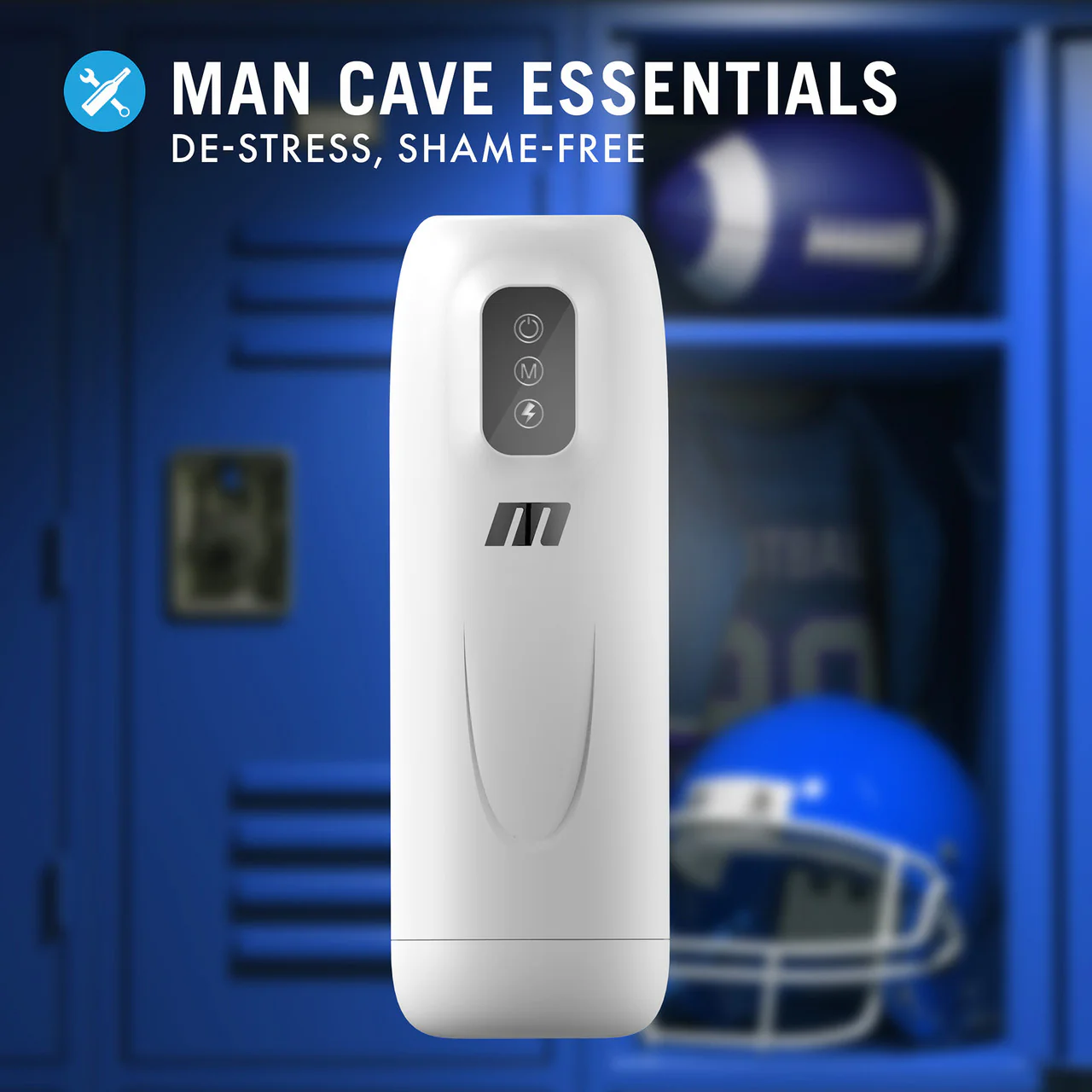 M For Men Robo-Bator Rechargeable Stroking Vibrating Penis Masturbator By Blush - White - Image 8