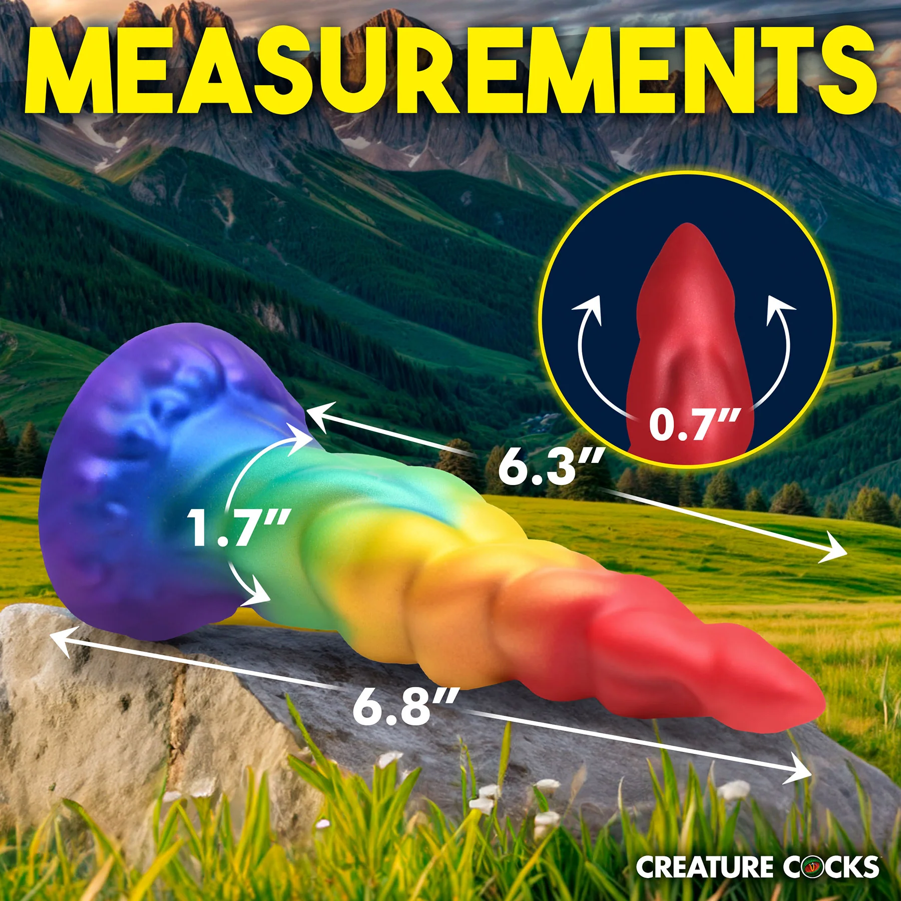 Magic Rider Unicorn 6.8" Silicone Suction Cup Dildo By Creature Cocks - Image 10