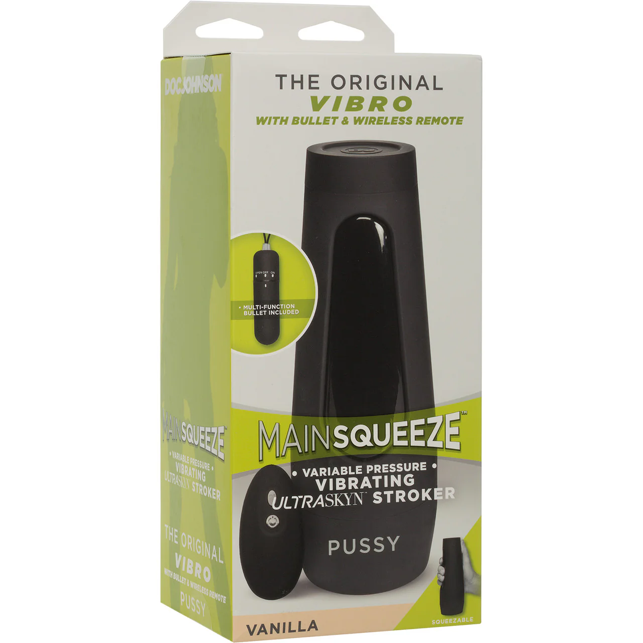 Main Squeeze Original Vibro Pussy Vibrating Penis Masturbator by Doc Johnson - Vanilla - Image 7