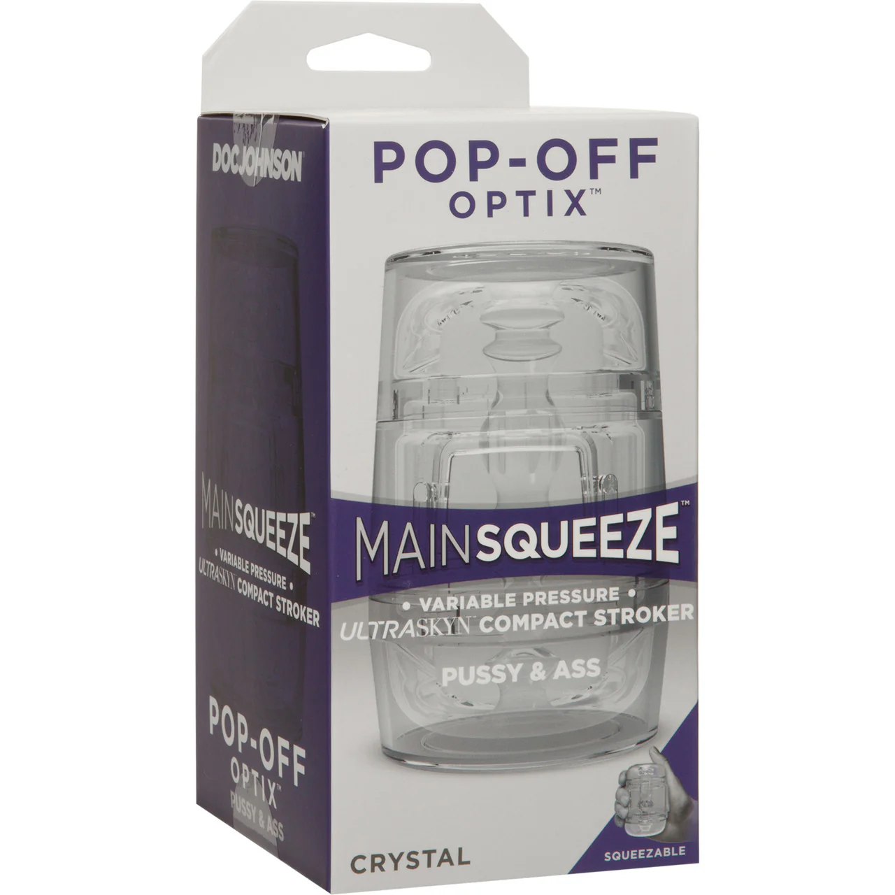 Main Squeeze Pop Off Optix Compact Penis Masturbator Pussy & Butt by Doc Johnson - Image 7