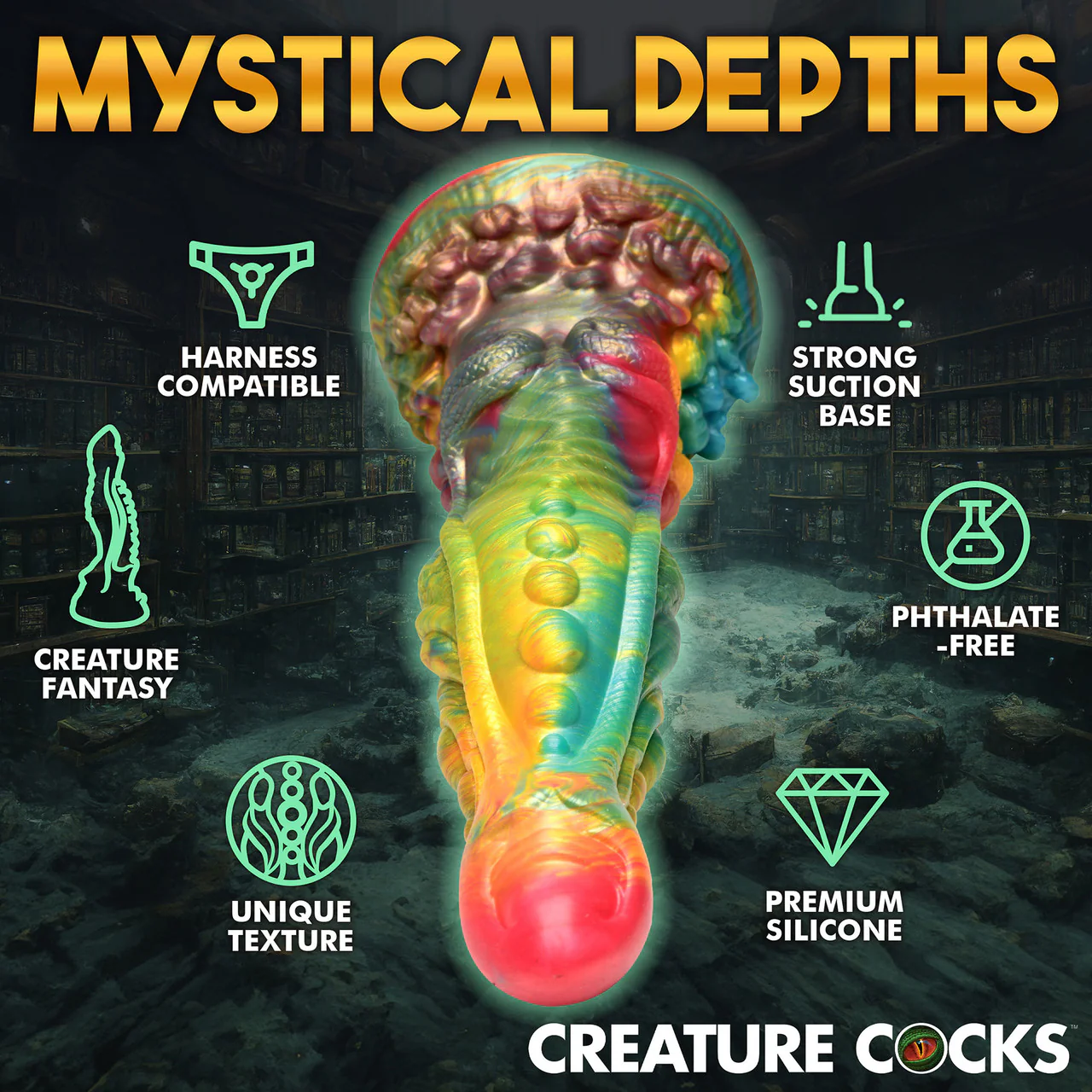 Majestic Merman 10" Silicone Suction Cup Dildo By Creature Cocks - Image 10