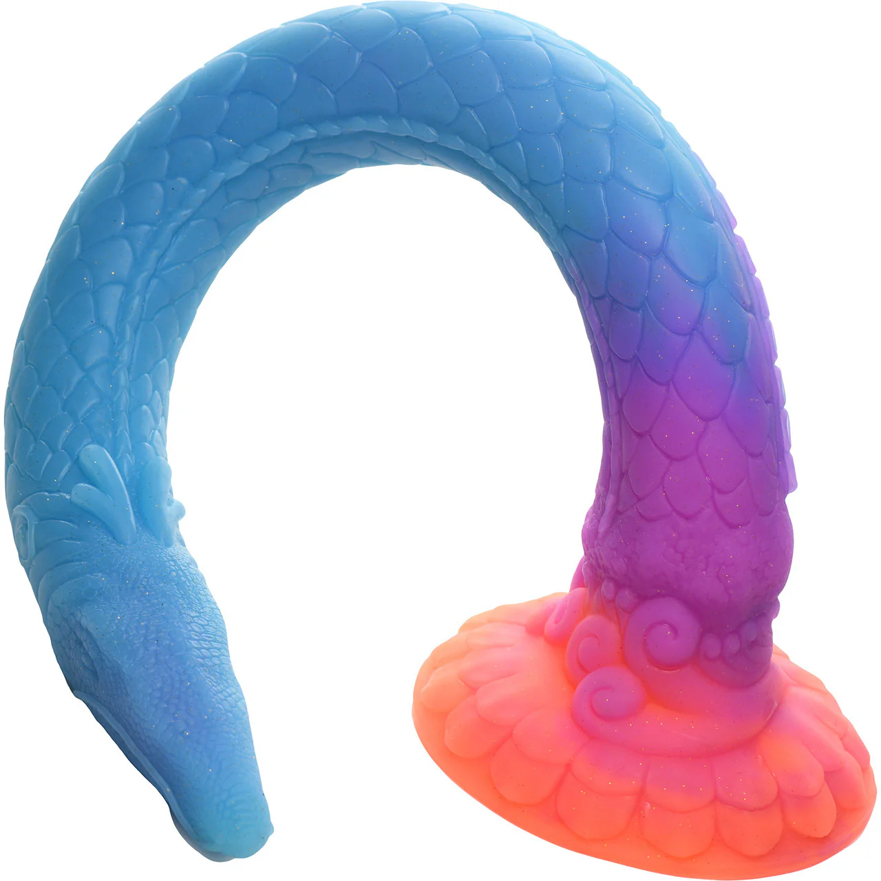 Makara Glow-In-The-Dark Snake 18.25" Silicone Suction Cup Dildo By Creature Cocks - Image 10