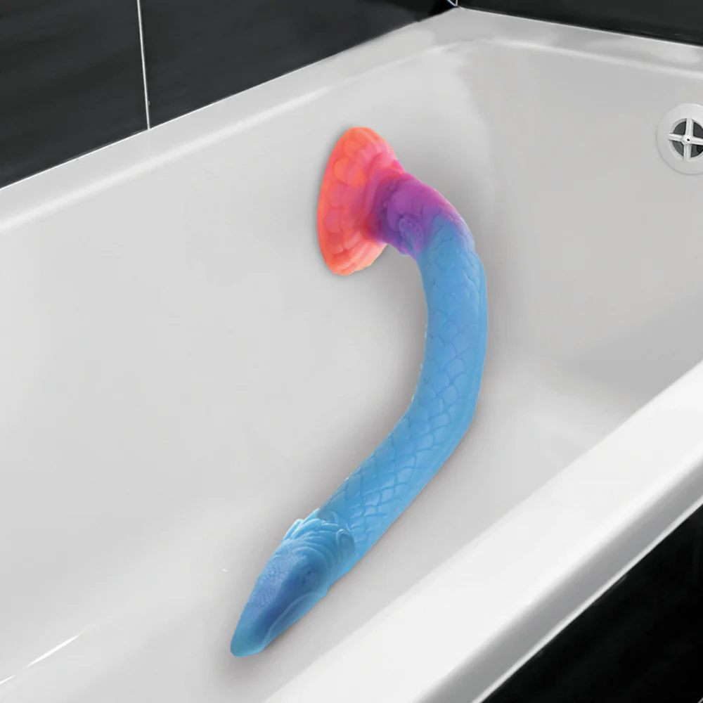 Makara Glow-In-The-Dark Snake 18.25" Silicone Suction Cup Dildo By Creature Cocks - Image 13