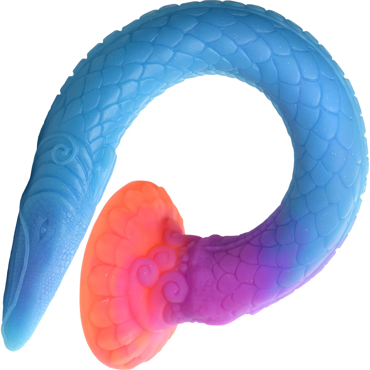 Makara Glow-In-The-Dark Snake 18.25" Silicone Suction Cup Dildo By Creature Cocks - Image 14